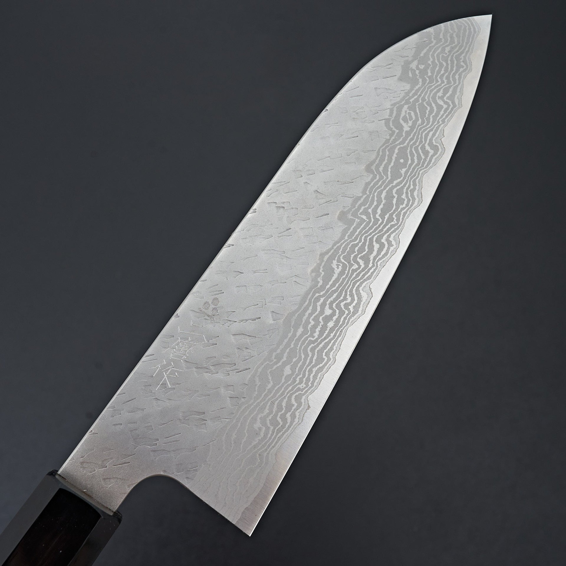 Nigara Hamono VG10 Migaki Tsuchime Damascus Santoku 180mm-Knife-Handk-Carbon Knife Co