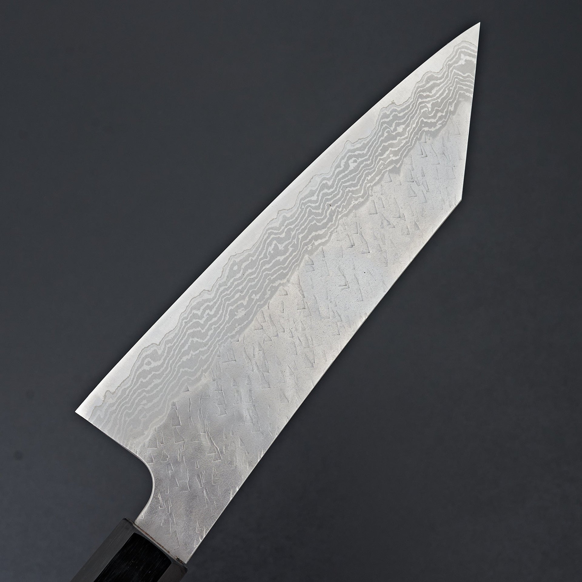 Nigara Hamono VG10 Tsuchime Damascus Bunka 180mm-Knife-Handk-Carbon Knife Co