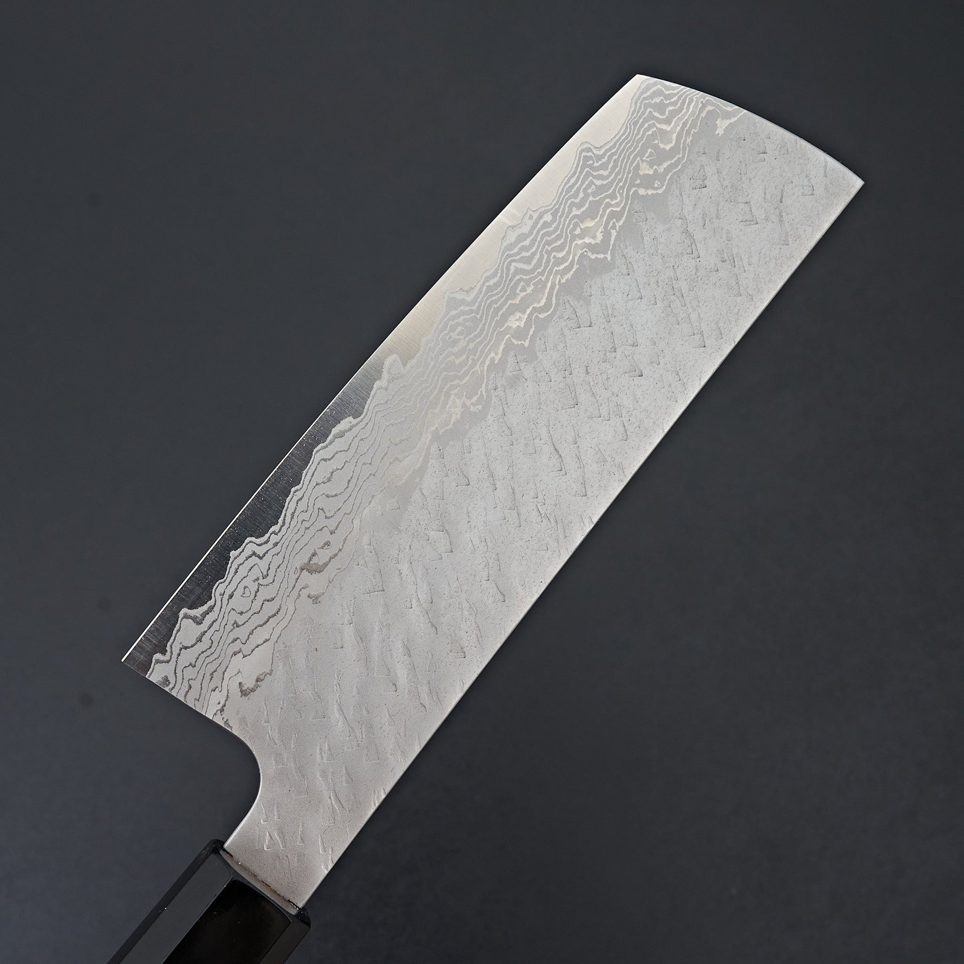 Nigara Hamono VG10 Tsuchime Damascus Nakiri 165mm-Knife-Handk-Carbon Knife Co