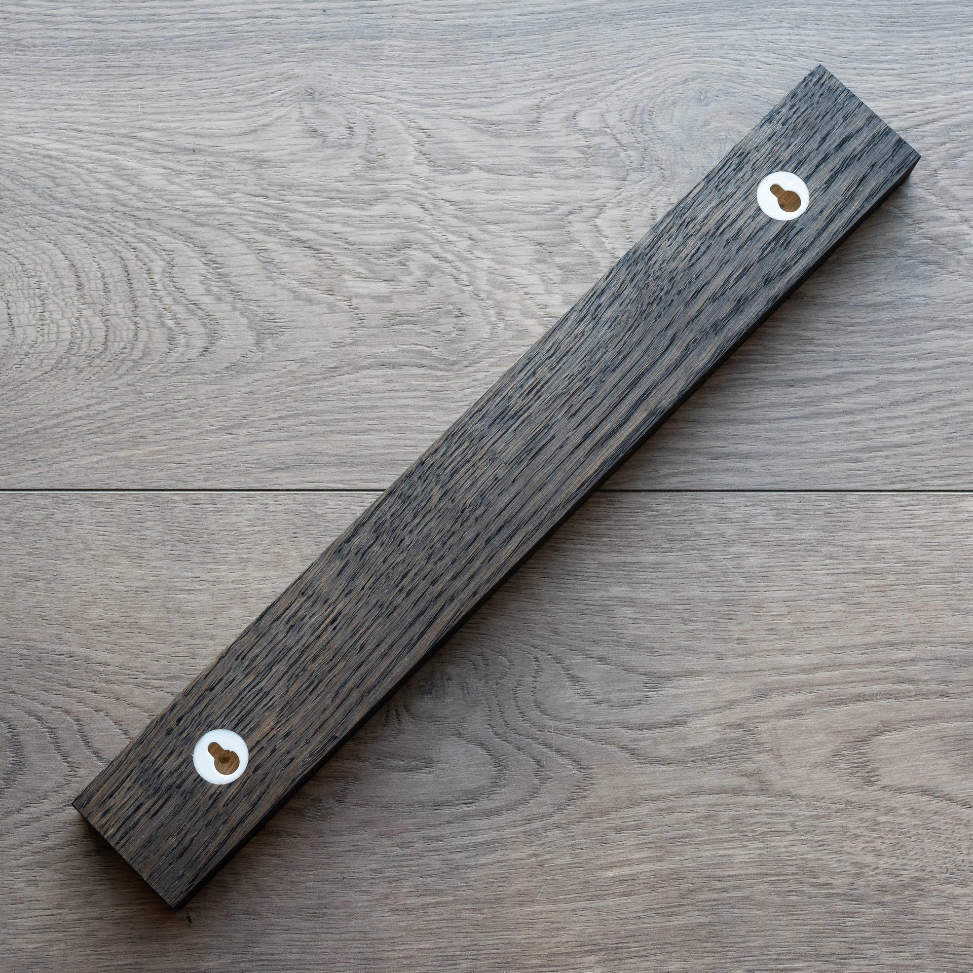 Piotr the Bear Black Leather and Oak Knife Magnet 16"-Knife Accessories-Piotr the Bear-Carbon Knife Co