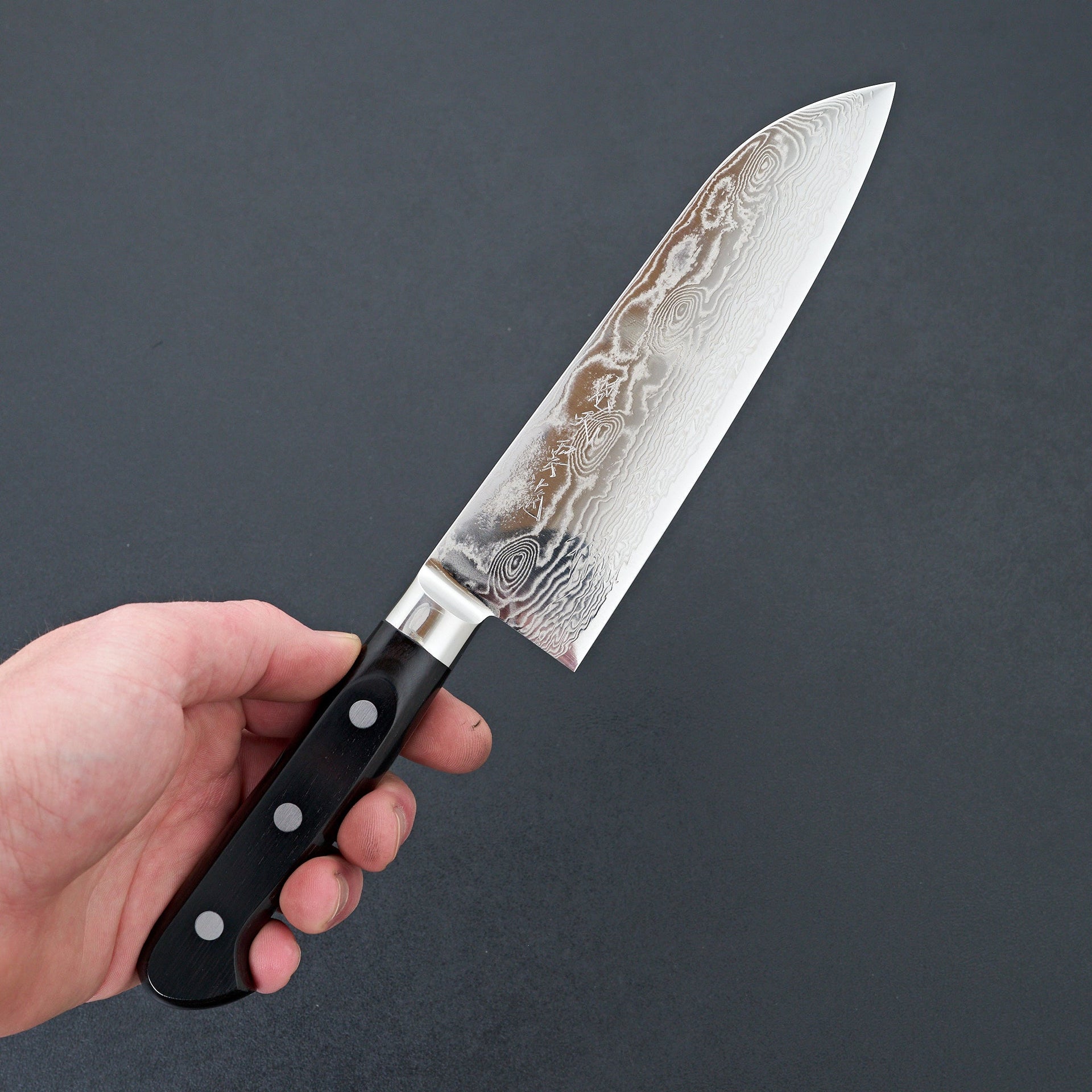 Ryusen Bonten Unryu Santoku 175mm Western Handle-Knife-Ryusen-Carbon Knife Co