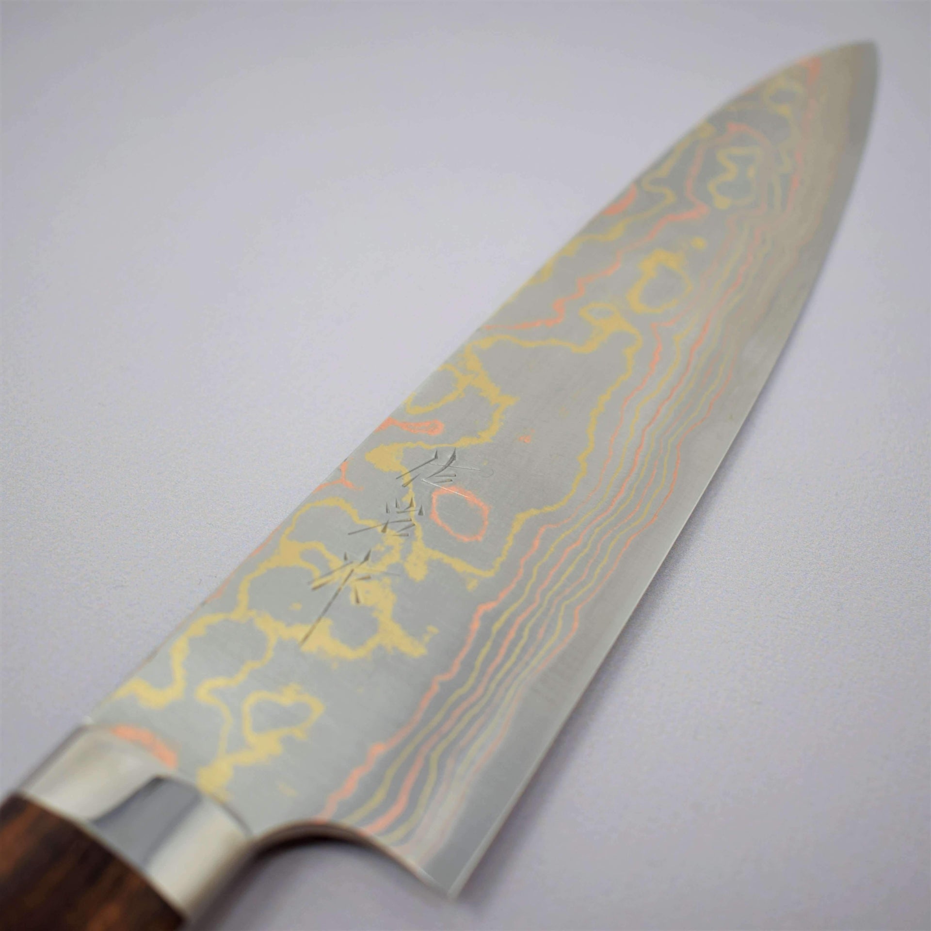 Saji Rainbow Damascus Gyuto 210mm-Knife-Takeshi Saji-Carbon Knife Co
