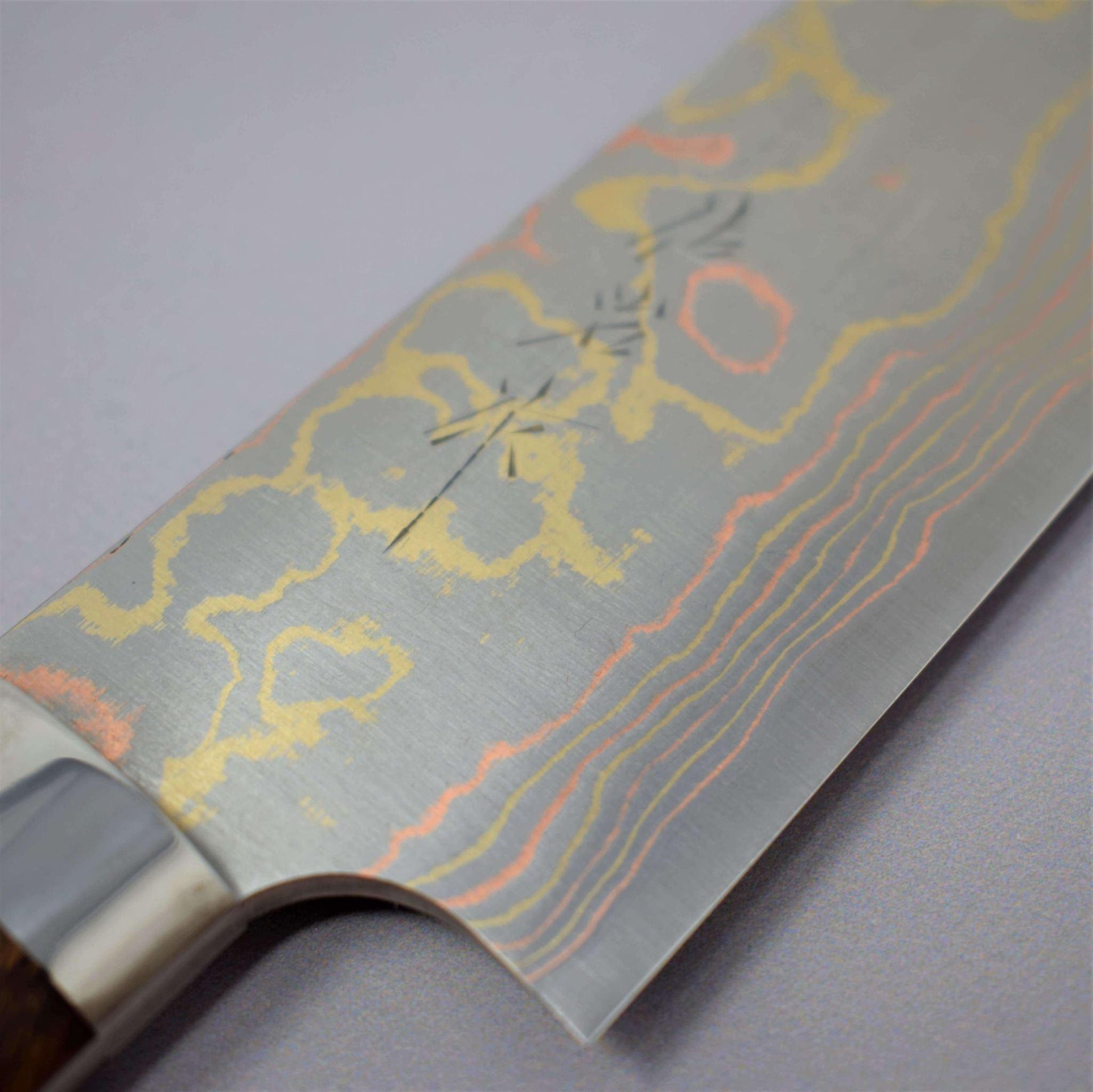 Saji Rainbow Damascus Gyuto 240mm-Knife-Takeshi Saji-Carbon Knife Co