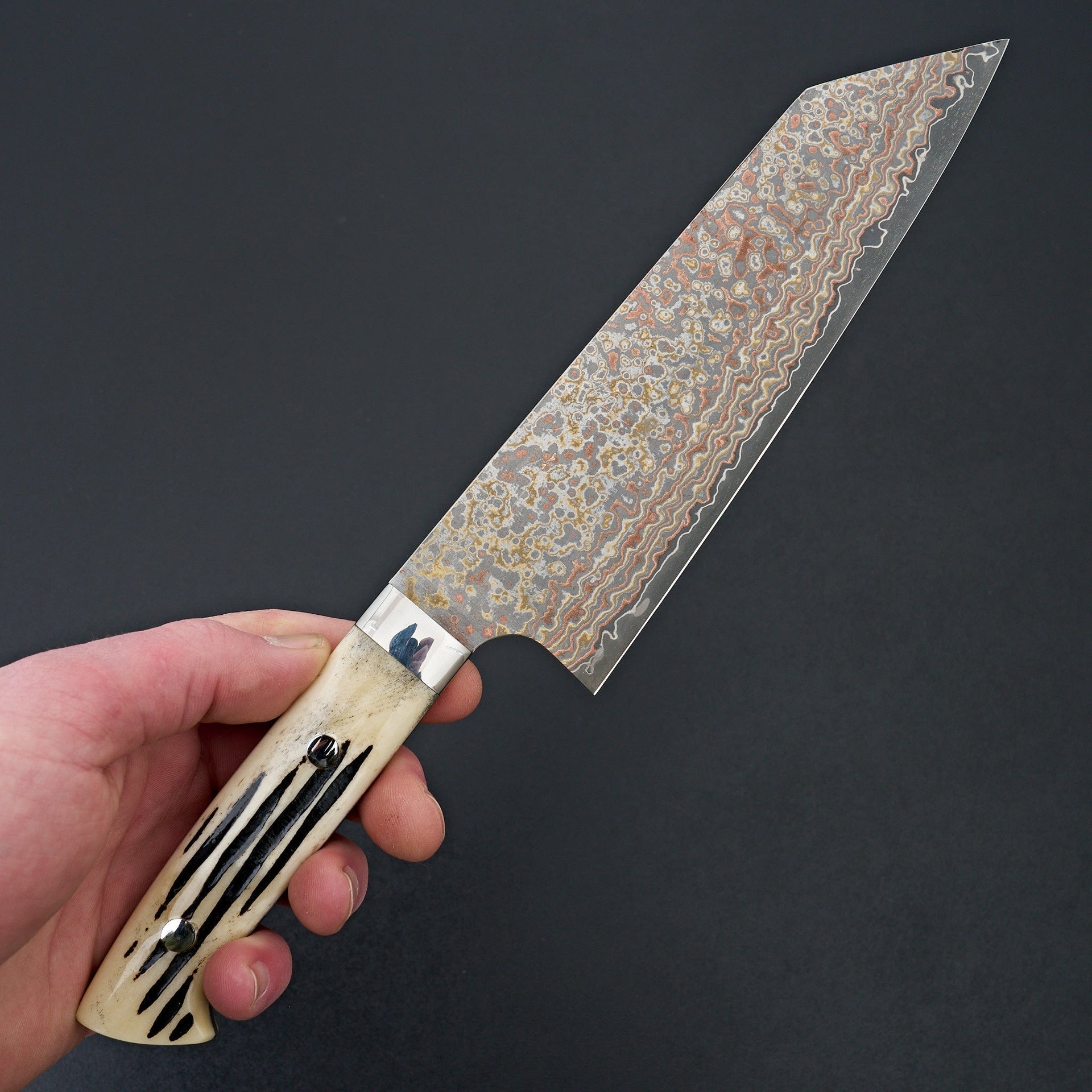 Saji Yushoku Damascus Bunka 180mm-Knife-Nakaya-Carbon Knife Co