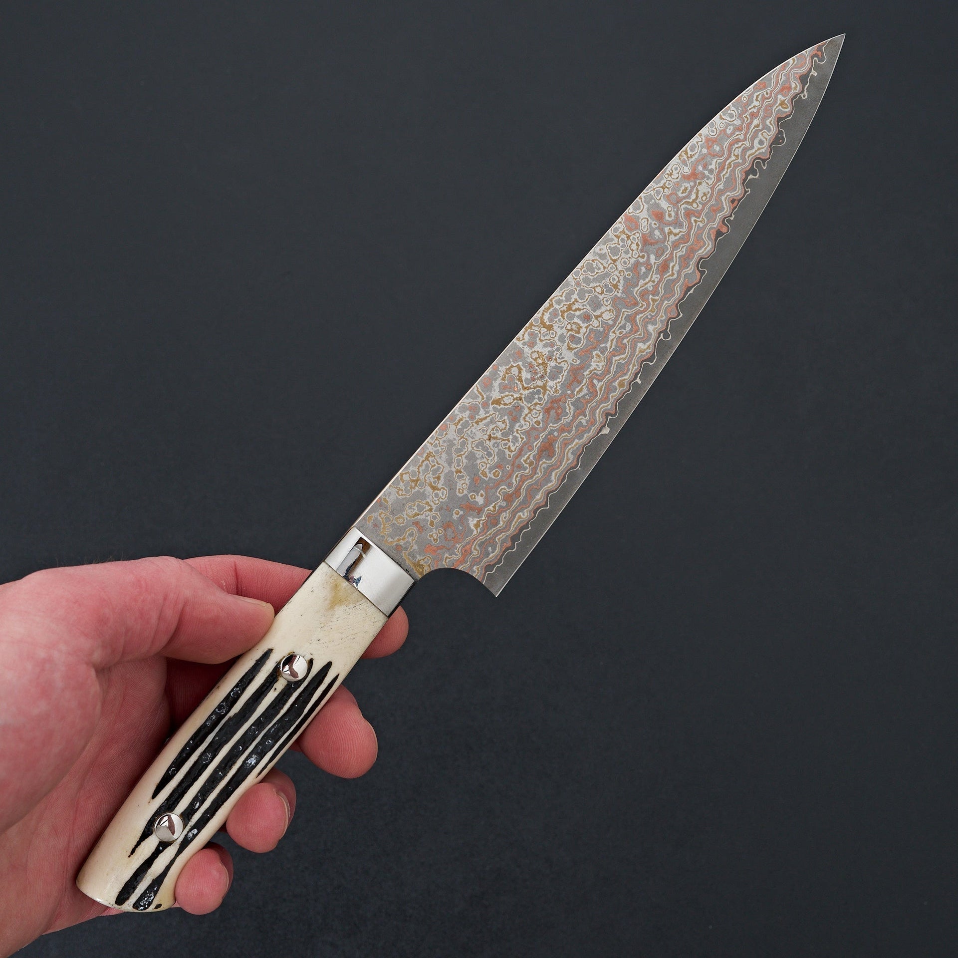 Saji Yushoku Damascus Gyuto 180mm-Knife-Nakaya-Carbon Knife Co