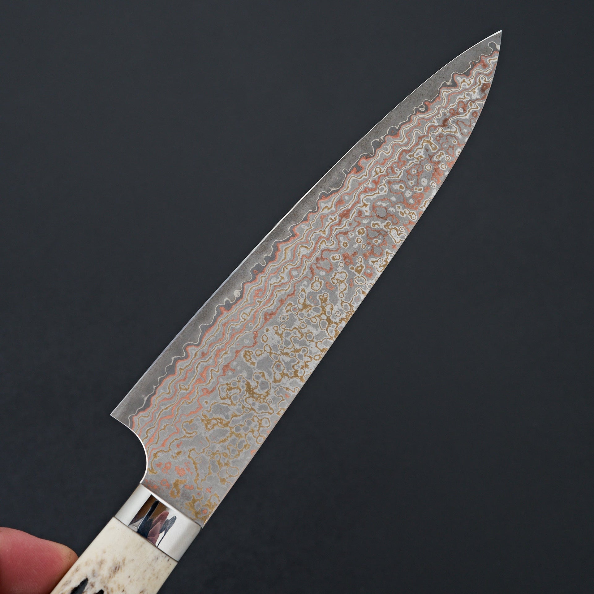 Saji Yushoku Damascus Gyuto 180mm-Knife-Nakaya-Carbon Knife Co