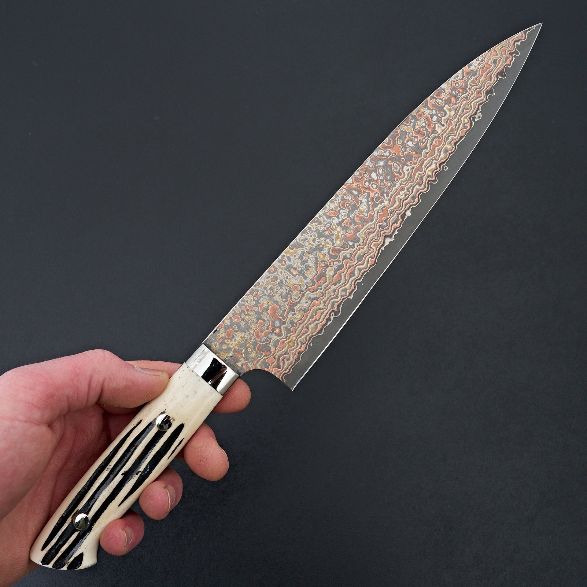 Saji Yushoku Damascus Gyuto 210mm-Knife-Nakaya-Carbon Knife Co