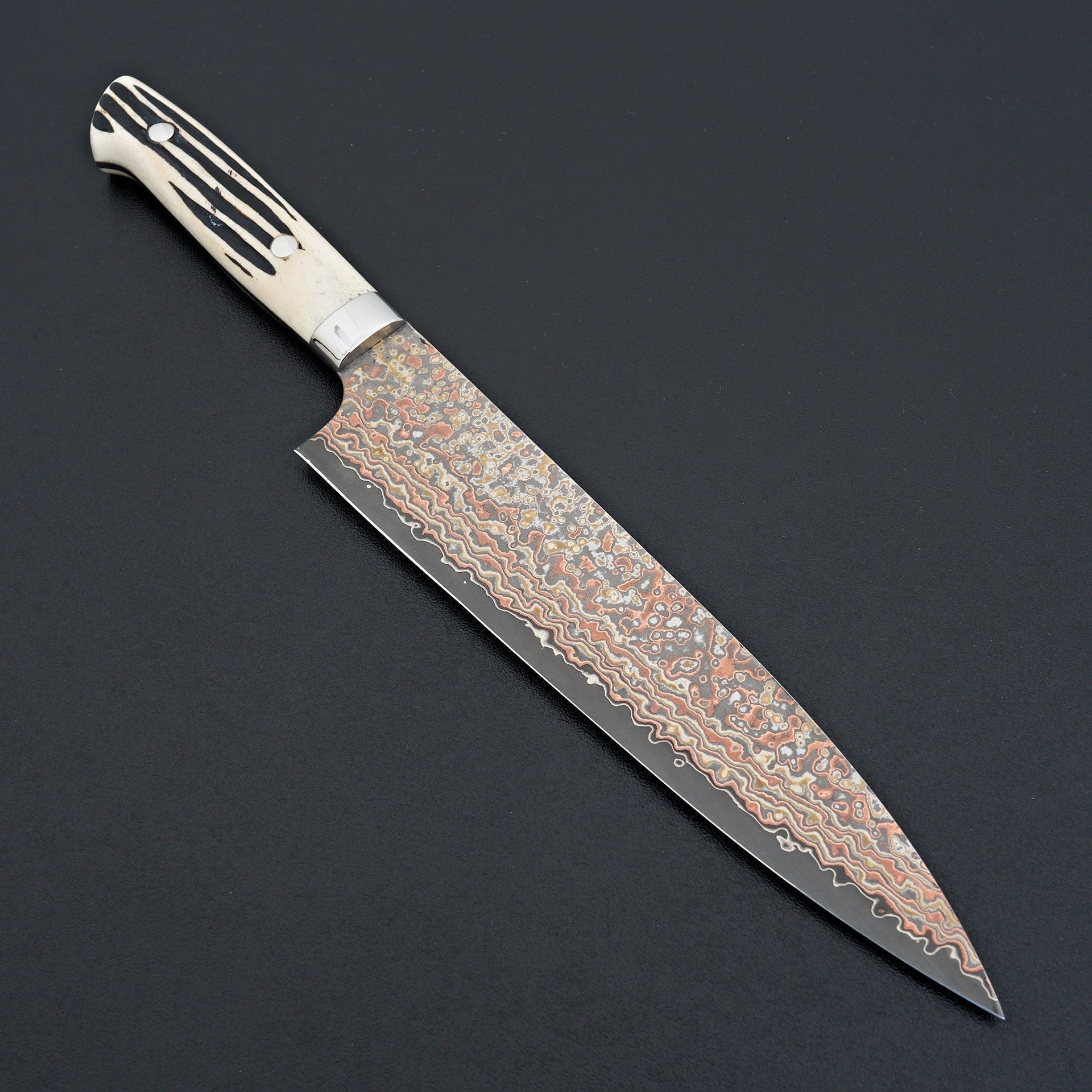 Saji Yushoku Damascus Gyuto 210mm-Knife-Nakaya-Carbon Knife Co