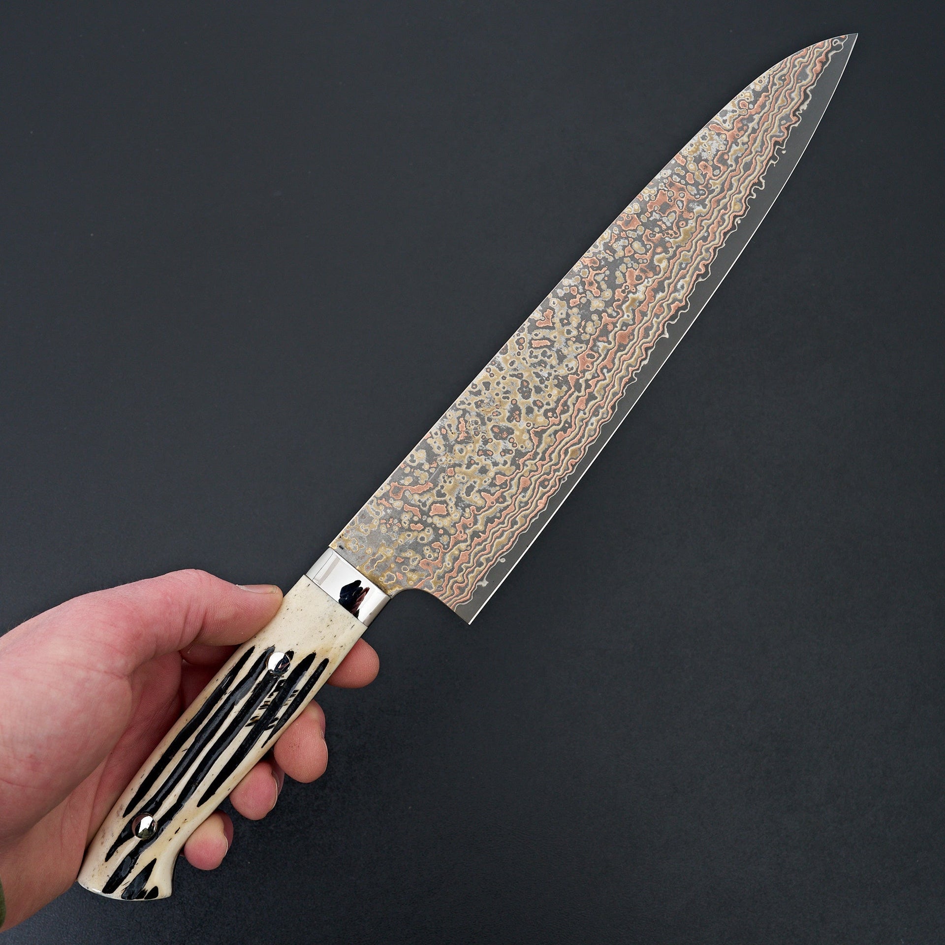 Saji Yushoku Damascus Gyuto 240mm-Knife-Nakaya-Carbon Knife Co