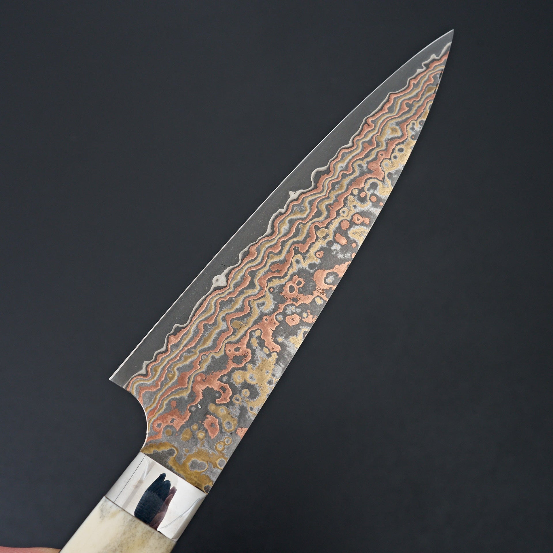 Saji Yushoku Damascus Petty 130mm-Knife-Nakaya-Carbon Knife Co
