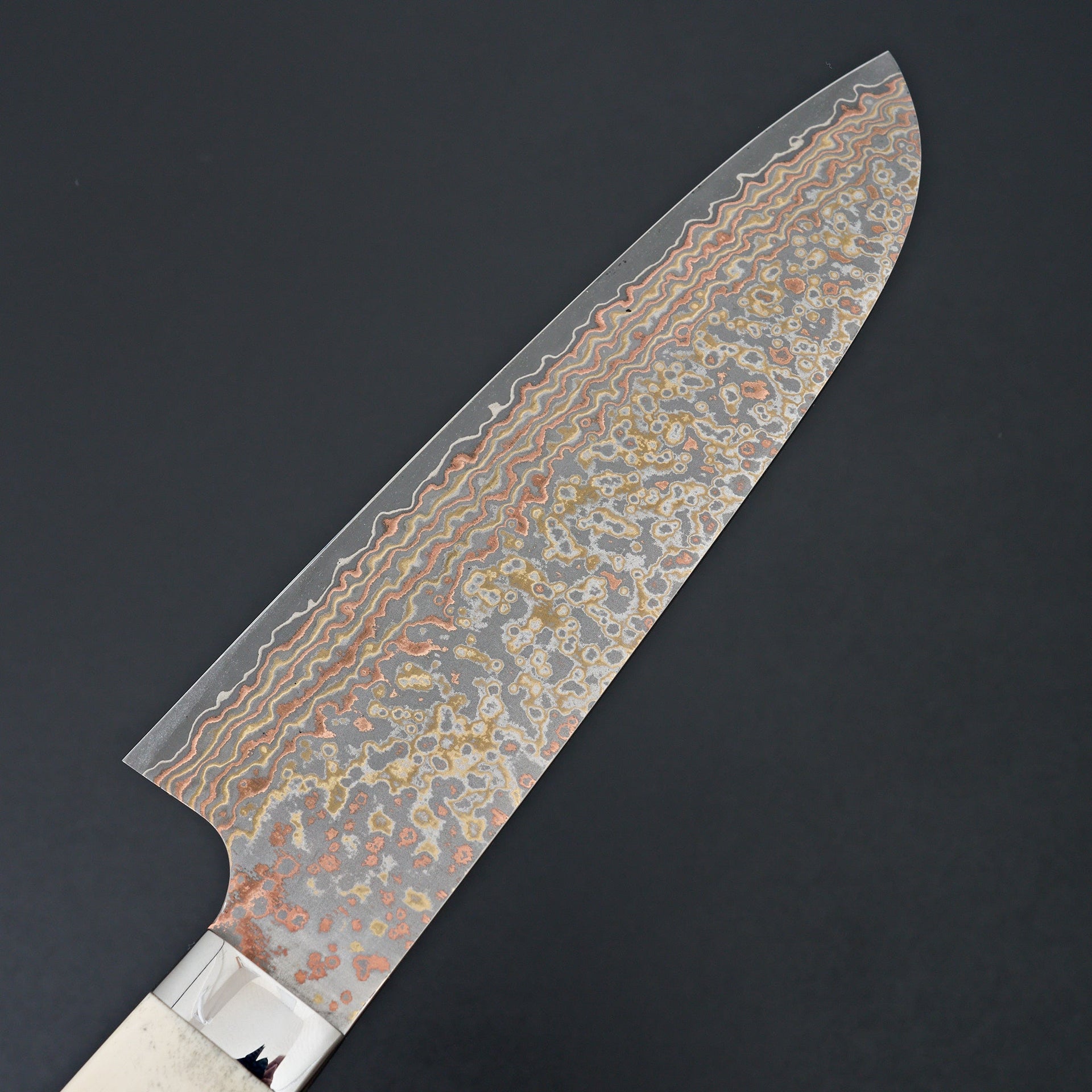 Saji Yushoku Damascus Santoku 180mm-Knife-Nakaya-Carbon Knife Co