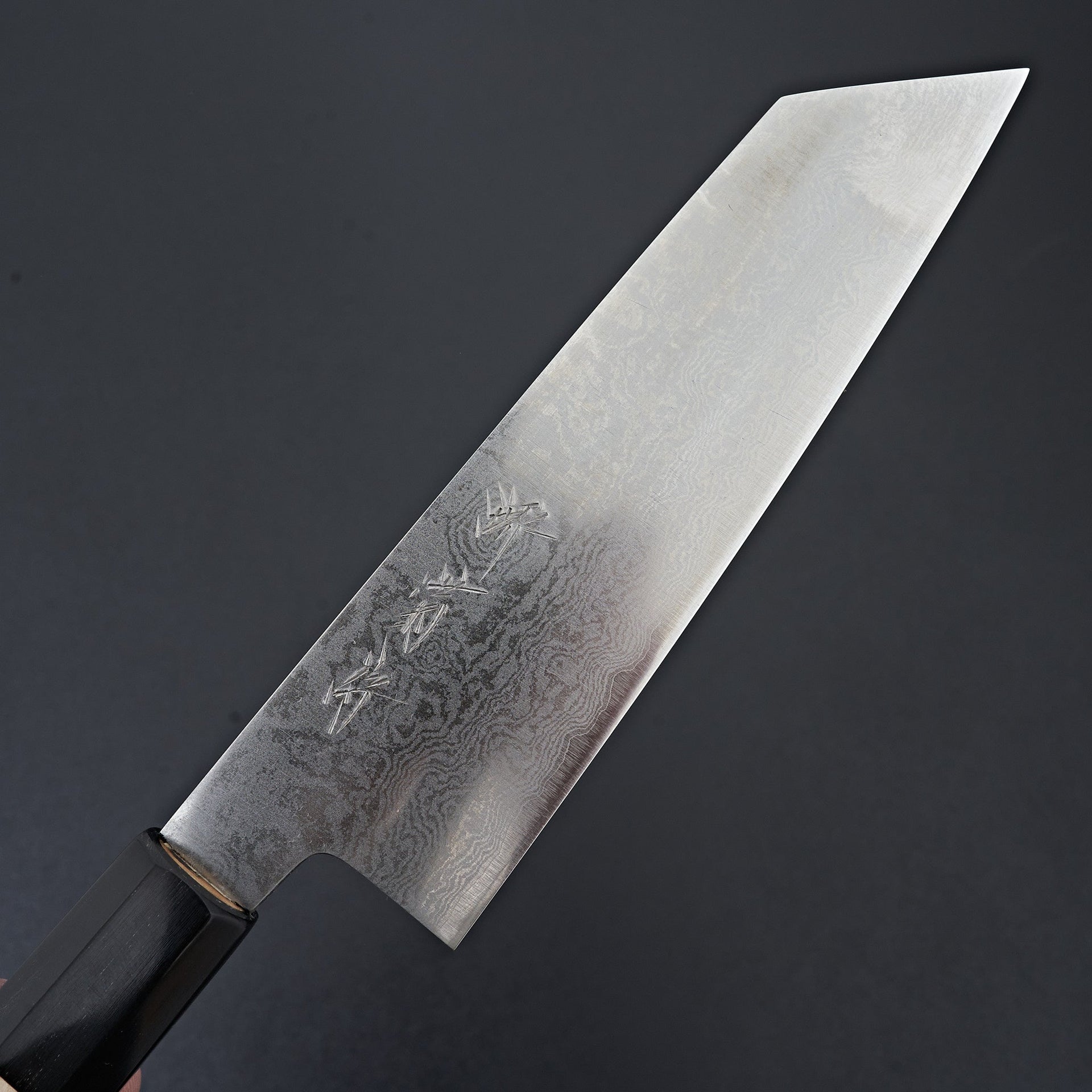 Sakai Kikumori Ginsan Damascus Kiritsuke Santoku 180mm-Knife-Sakai Kikumori-Carbon Knife Co