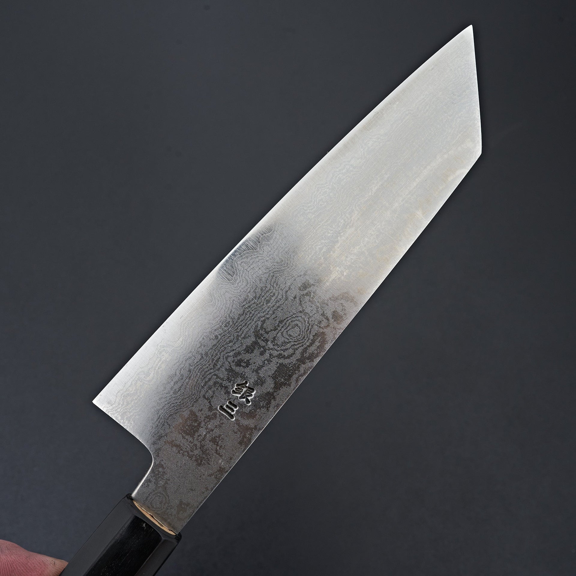 Sakai Kikumori Ginsan Damascus Kiritsuke Santoku 180mm-Knife-Sakai Kikumori-Carbon Knife Co