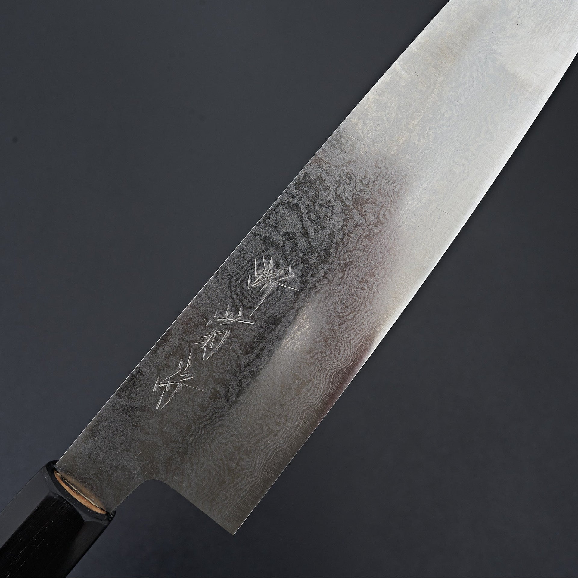 Sakai Kikumori Ginsan Damascus Kiritsuke Santoku 180mm-Knife-Sakai Kikumori-Carbon Knife Co