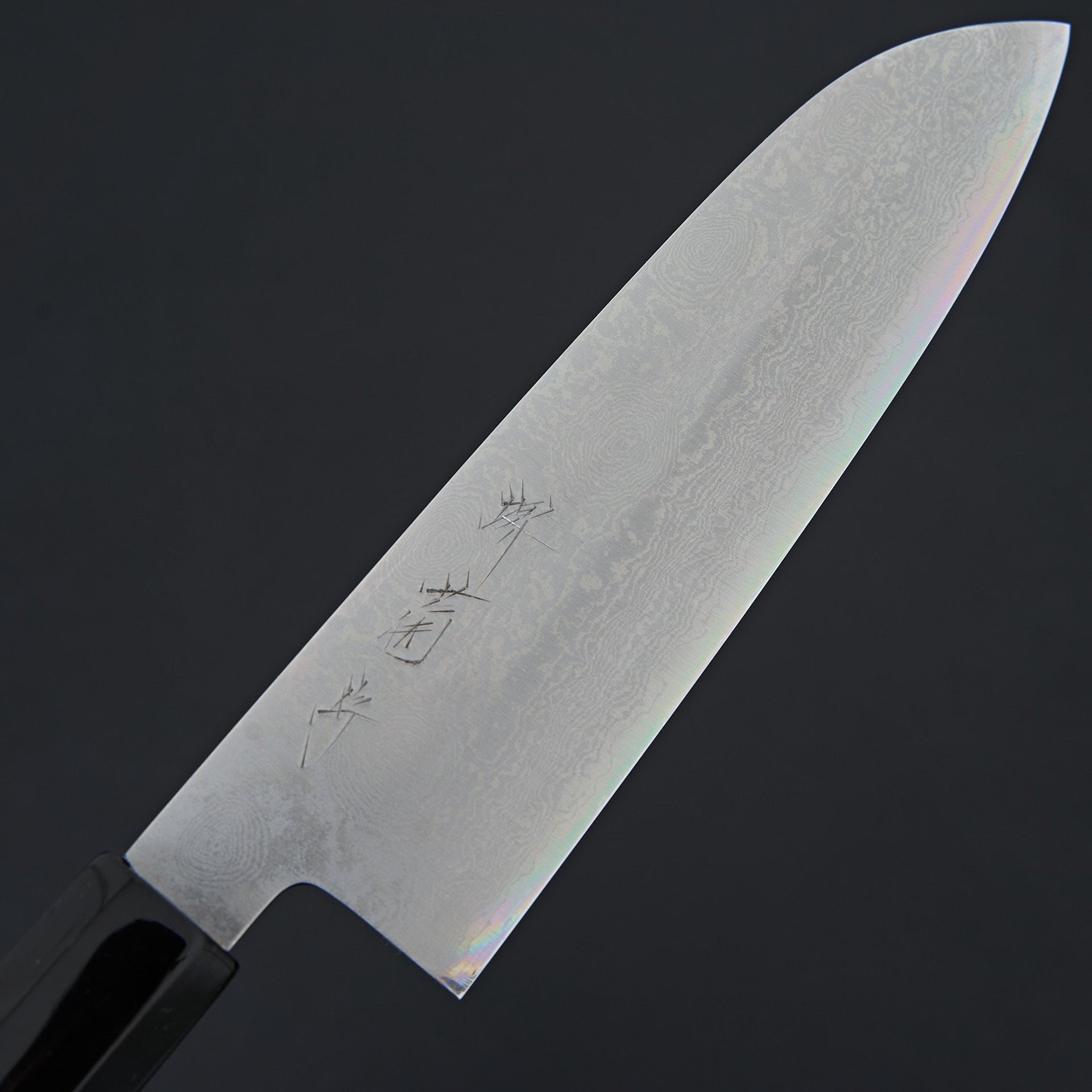 Sakai Kikumori Ginsan Damascus Santoku 180mm-Knife-Sakai Kikumori-Carbon Knife Co