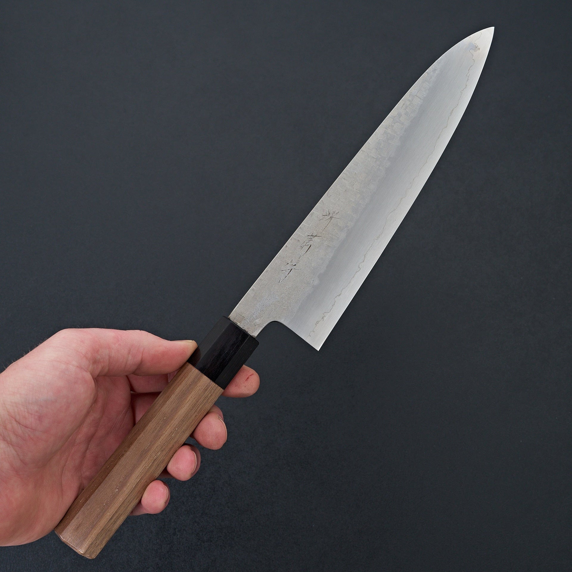 Sakai Kikumori Ginsan Tsuchime Gyuto 210mm-Knife-Sakai Kikumori-Carbon Knife Co