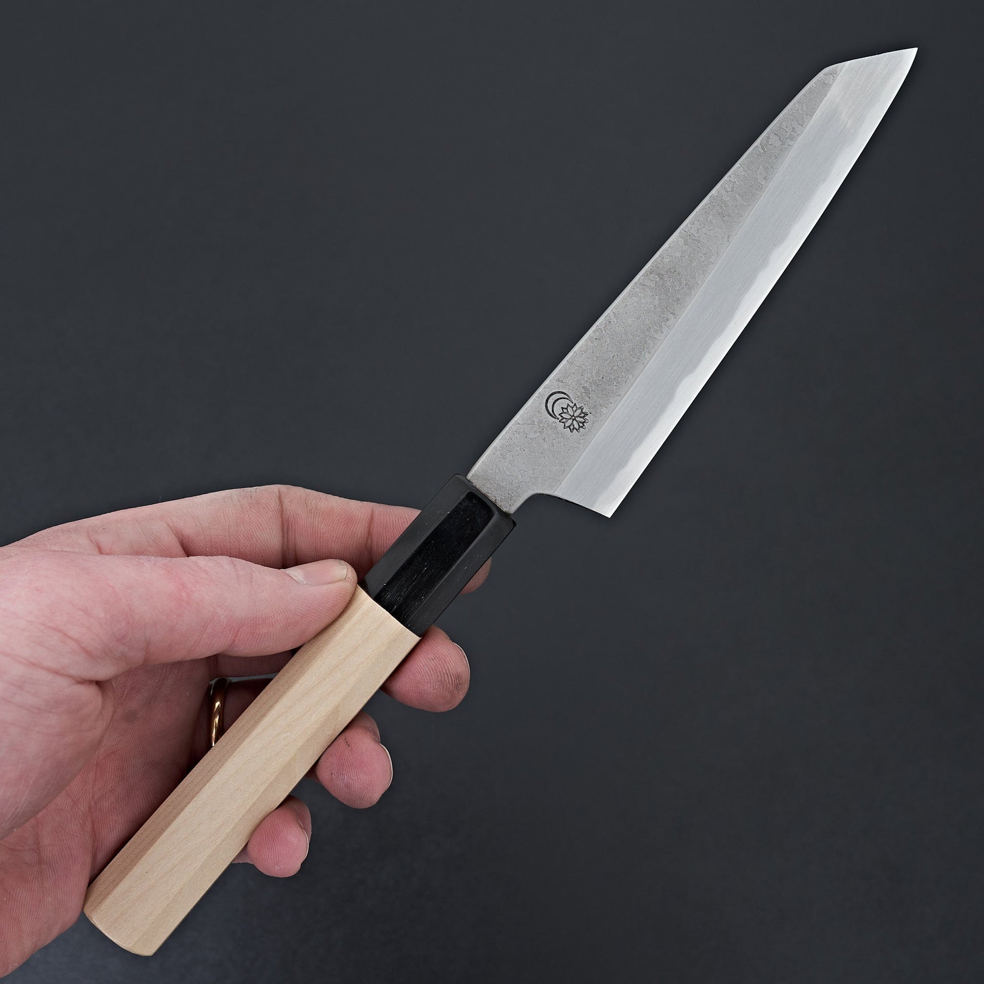 Sakai Kikumori Kikuzuki Rin Kiritsuke Petty 135mm-Knife-Sakai Kikumori-Carbon Knife Co