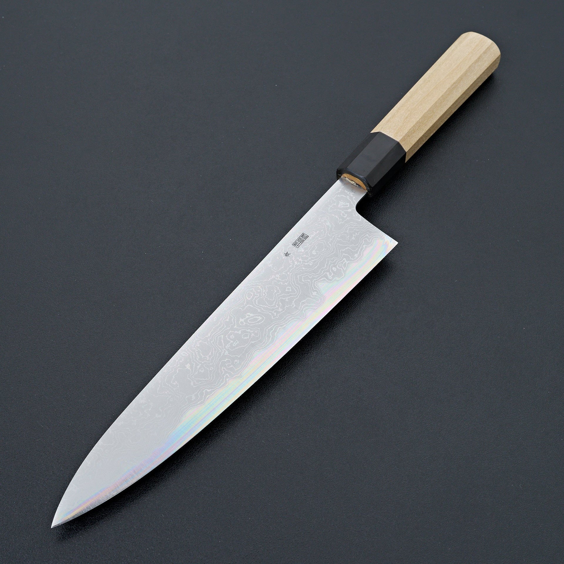 Sakai Kikumori Kikuzuki Uzu Blue #1 Damascus Gyuto 240mm-Knife-Sakai Kikumori-Carbon Knife Co