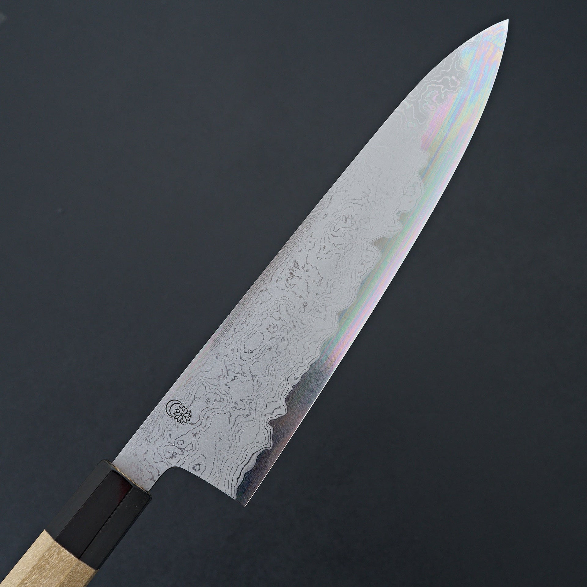 Sakai Kikumori Kikuzuki Uzu Blue #1 Damascus Gyuto 240mm-Knife-Sakai Kikumori-Carbon Knife Co