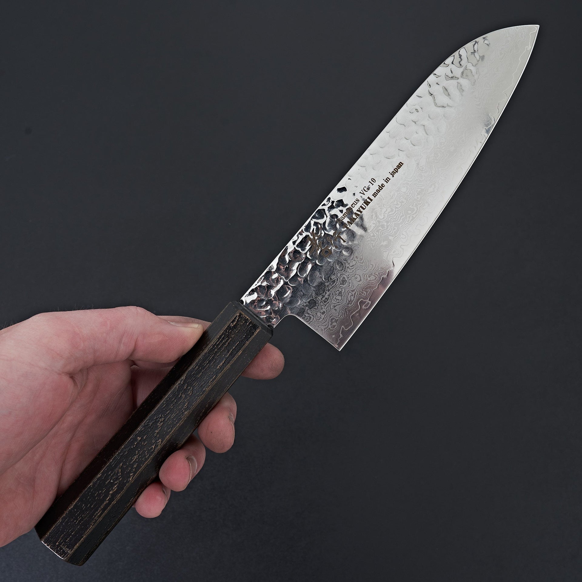 Sakai Takayuki Nanairo Black Lacquer 33 Layer Damascus Santoku 170mm-Knife-Sakai Takayuki-Carbon Knife Co