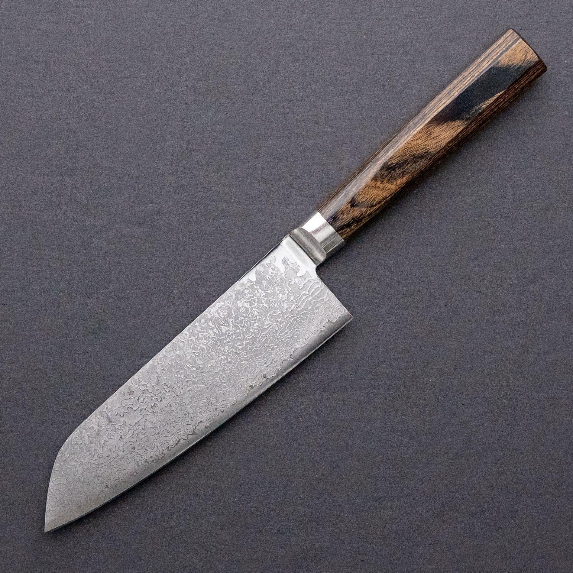 Takamura Hana Damascus Santoku 165mm-Knife-Takamura-Carbon Knife Co