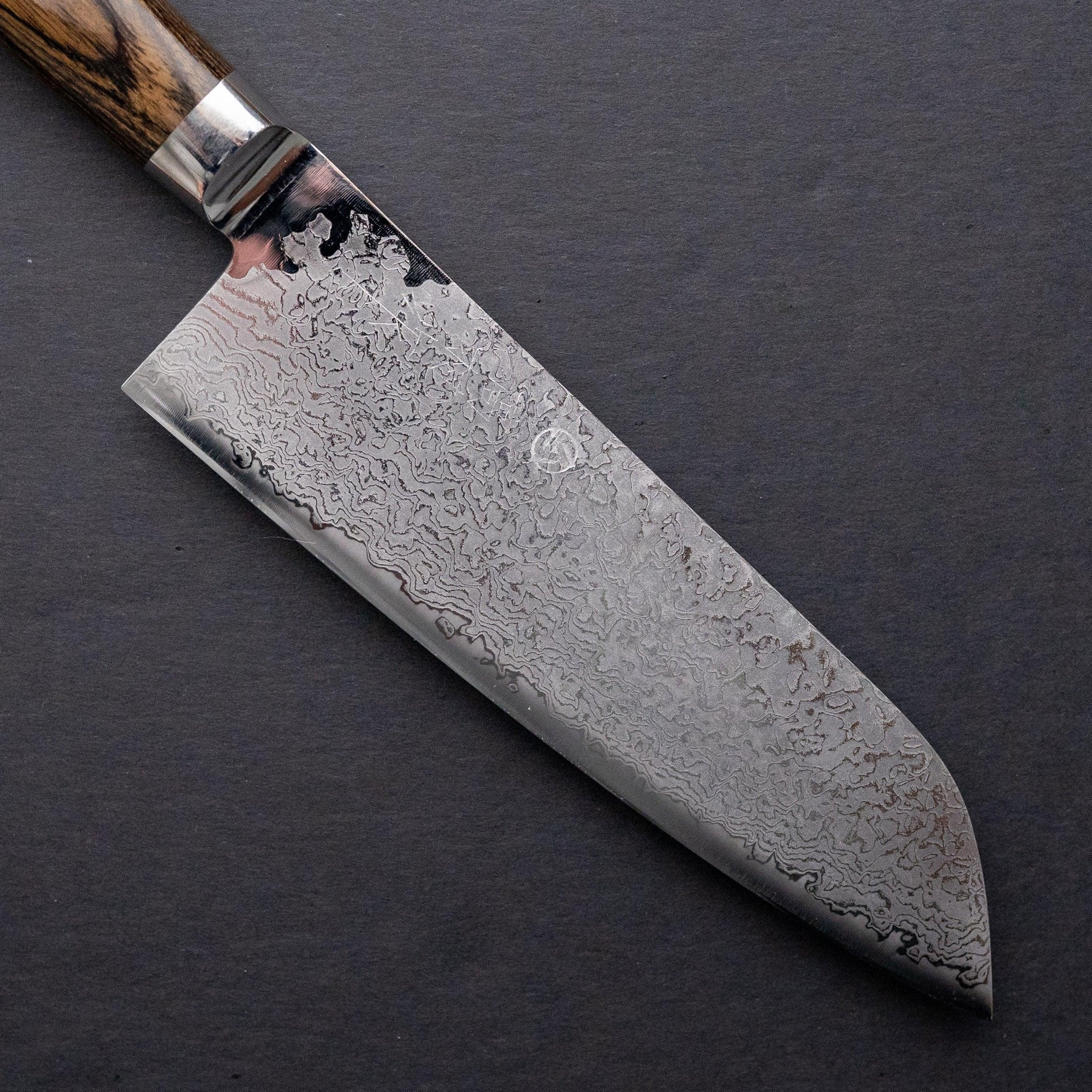 Takamura Hana Damascus Santoku 165mm-Knife-Takamura-Carbon Knife Co