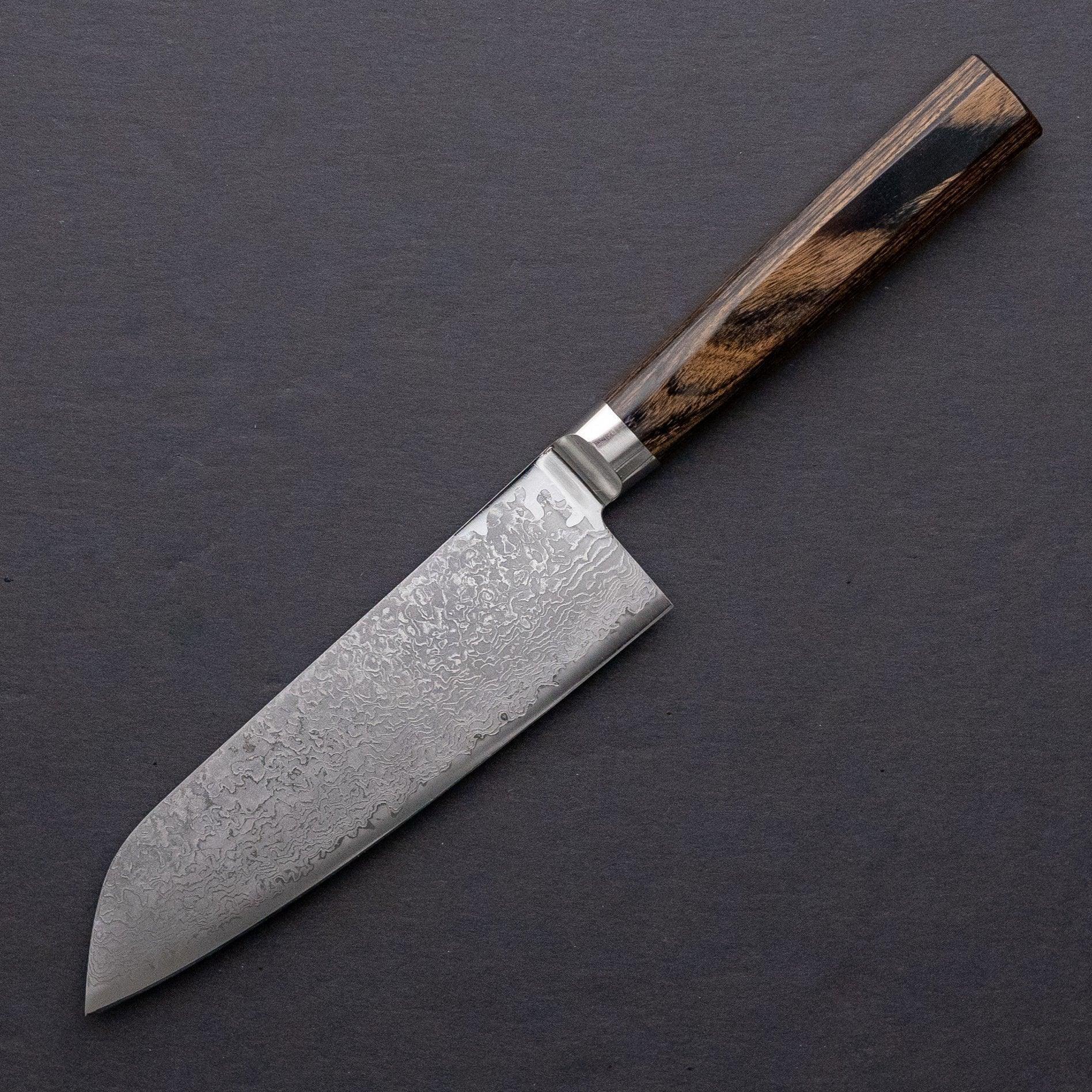 Takamura Hana Damascus Santoku 165mm-Knife-Takamura-Carbon Knife Co