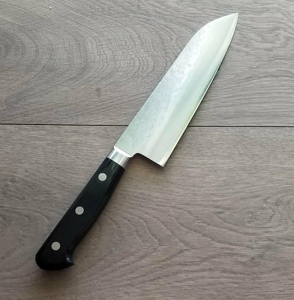Takamura Nashiji Santoku 165mm-Knife-Takamura-Carbon Knife Co