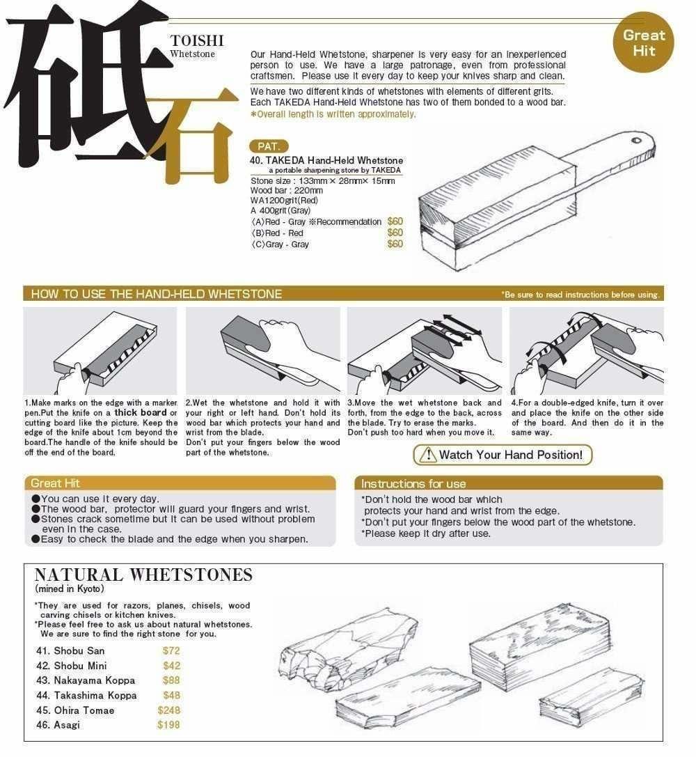 Takeda Handheld Whetstone-Sharpening-Takeda-Carbon Knife Co