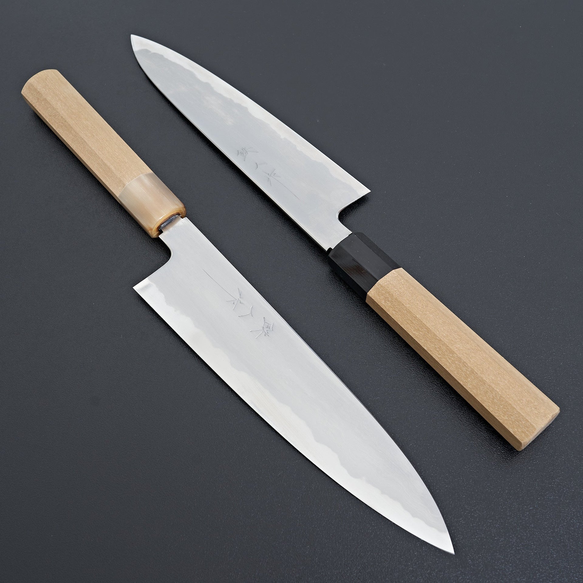 Tetsujin Blue #2 Kasumi Gyuto 210mm Ho Wood Handle-Knife-Hitohira-Carbon Knife Co