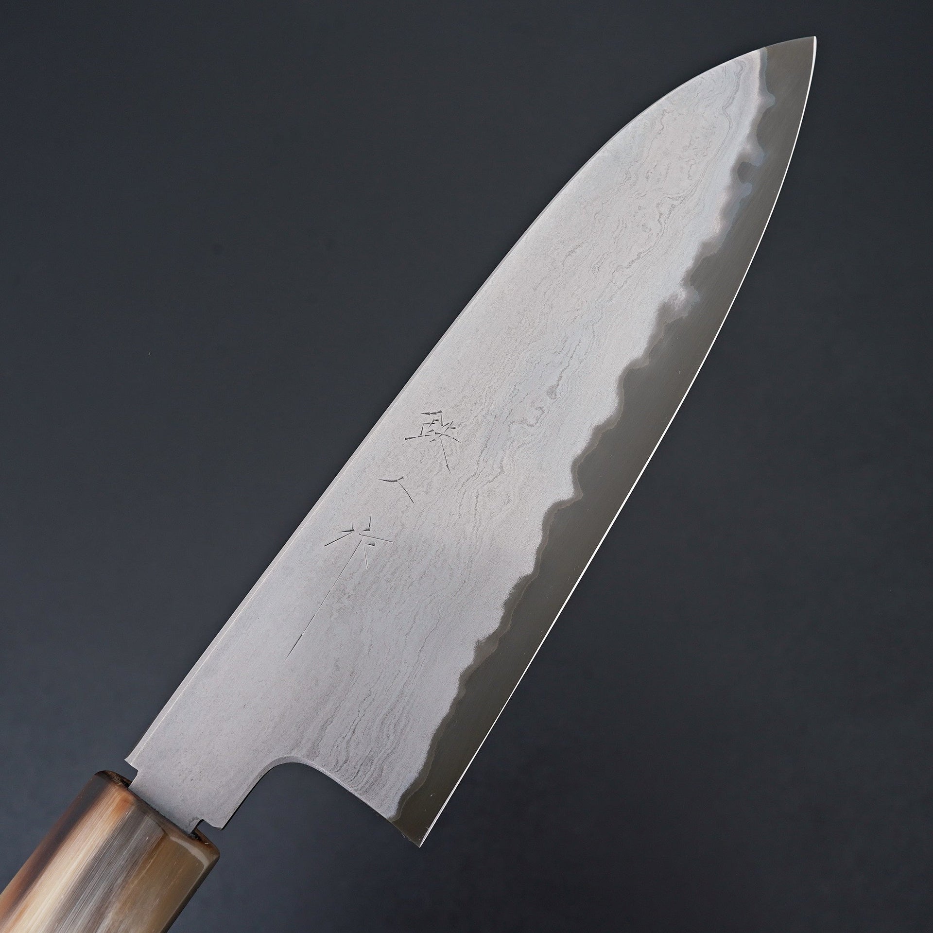 Tetsujin Blue #2 Metal Flow Santoku 180mm Taihei Rosewood Handle-Knife-Hitohira-Carbon Knife Co