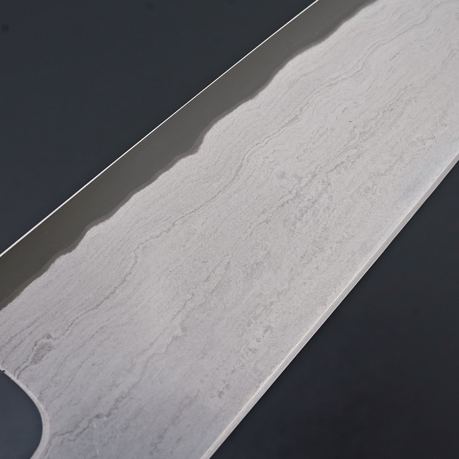 Tetsujin Blue #2 Metal Flow Santoku 180mm Taihei Rosewood Handle-Knife-Hitohira-Carbon Knife Co