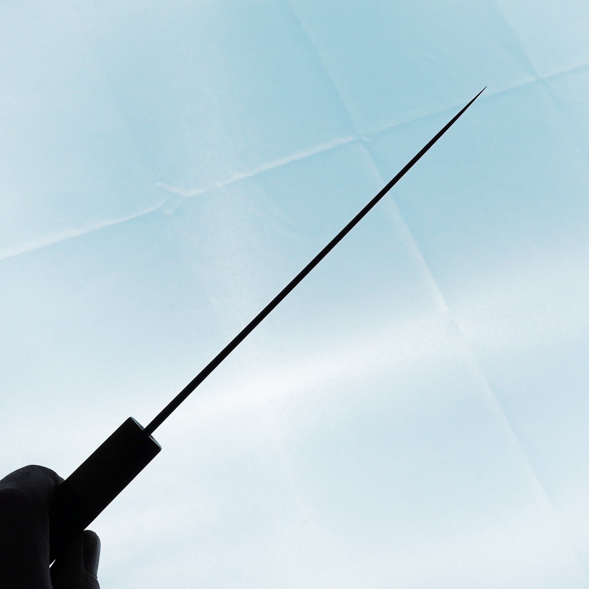 Tetsujin Blue #2 Metal Flow Santoku 180mm Taihei Rosewood Handle-Knife-Hitohira-Carbon Knife Co