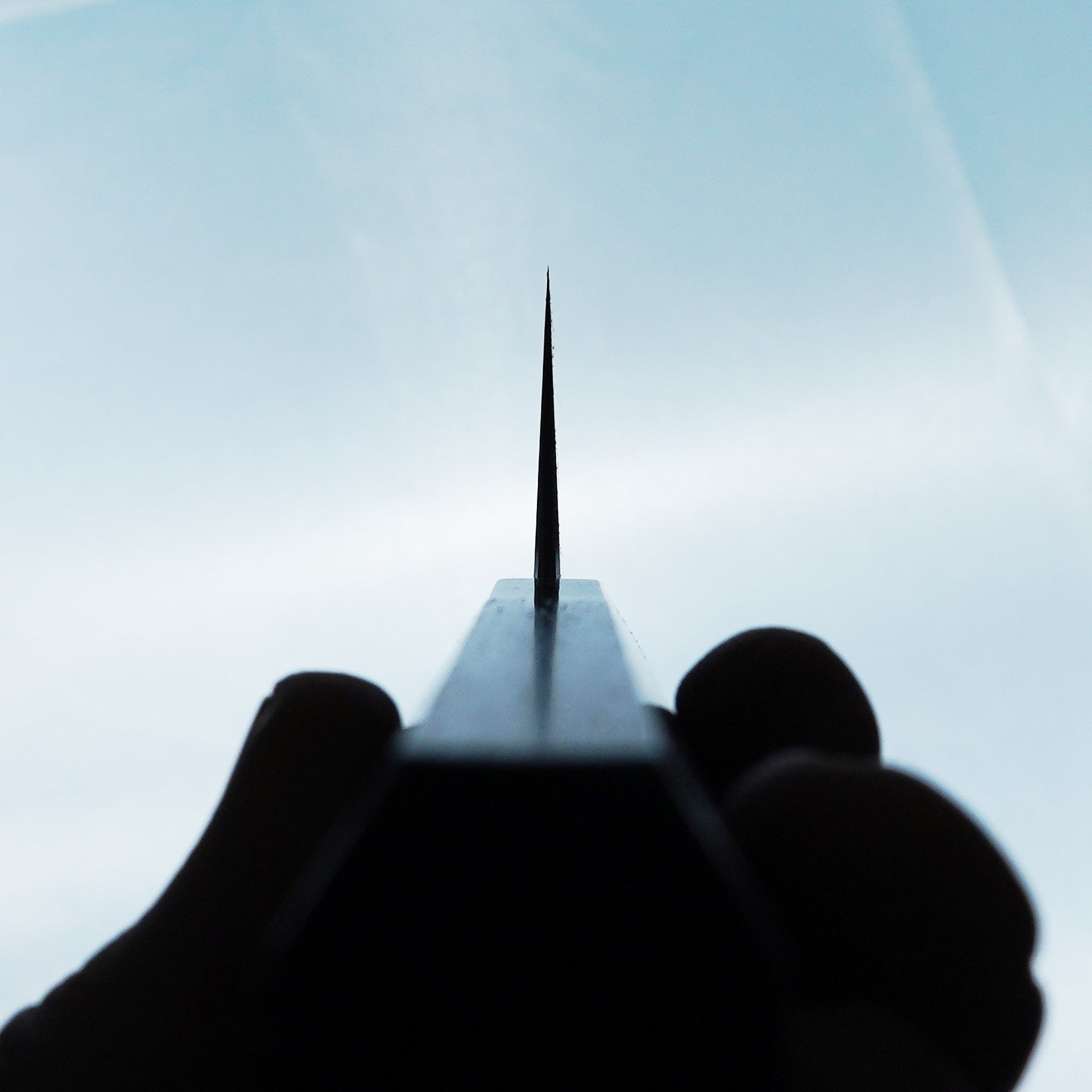 Tetsujin Blue #2 Metal Flow Santoku 180mm Taihei Rosewood Handle-Knife-Hitohira-Carbon Knife Co