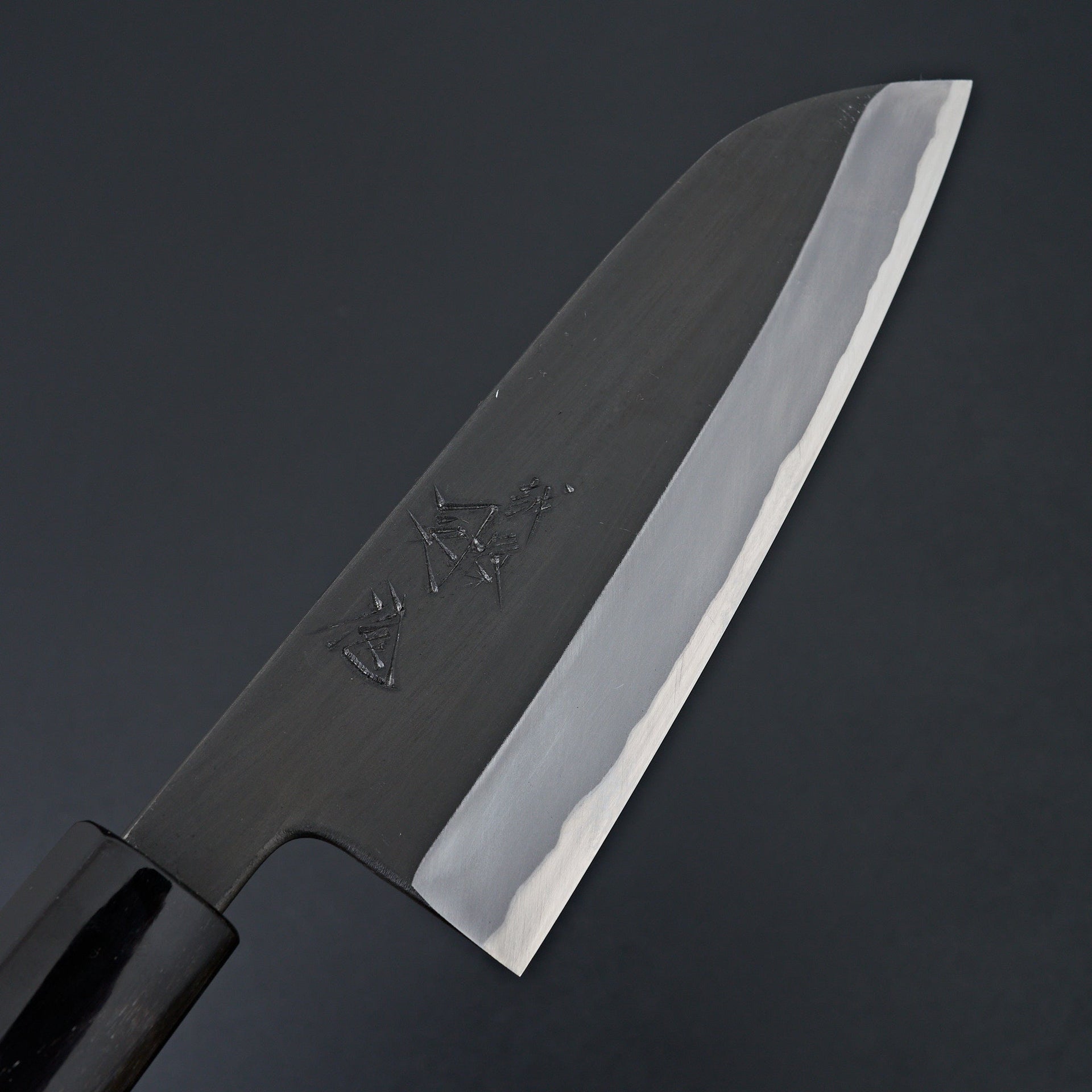 Tsukasa Hinoura Shirogami 2 Kurouchi Kasumi Santoku 165mm-Hinoura-Carbon Knife Co
