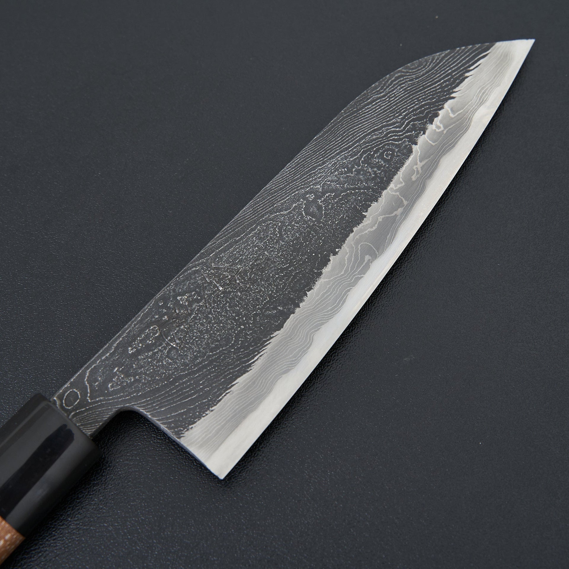 Tsukasa Hinoura Unryu Damascus Santoku 165mm-Knife-Hinoura-Carbon Knife Co