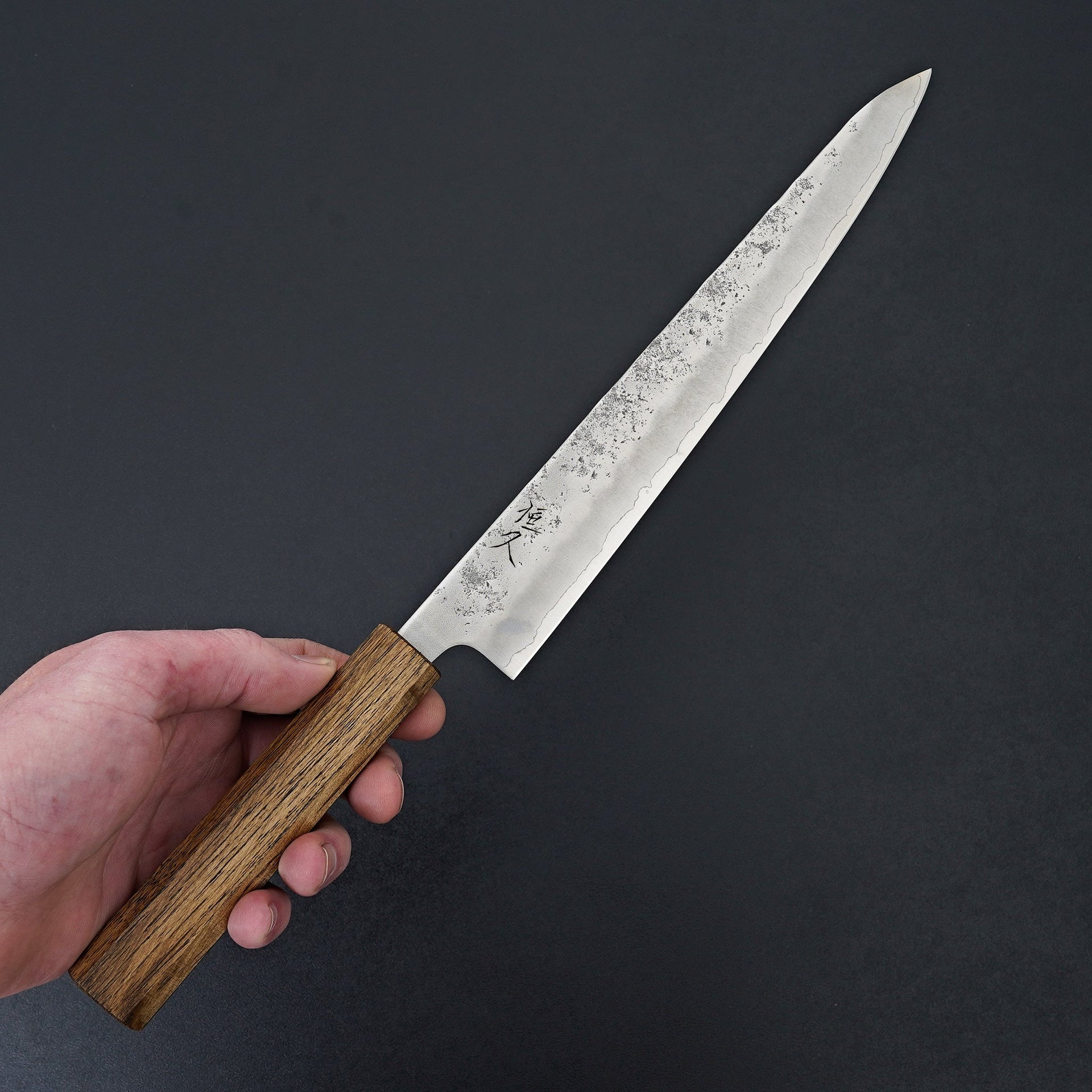 Tsunehisa Ginsan Nashiji Oak Sujihiki 240mm-Knife-Tsunehisa-Carbon Knife Co