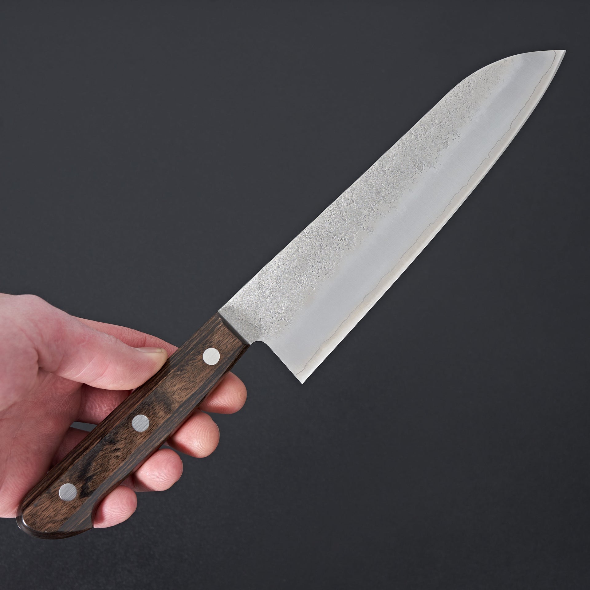 Tsunehisa Ginsan Western Nashiji Santoku 180mm (Bolsterless)-Knife-Tsunehisa-Carbon Knife Co
