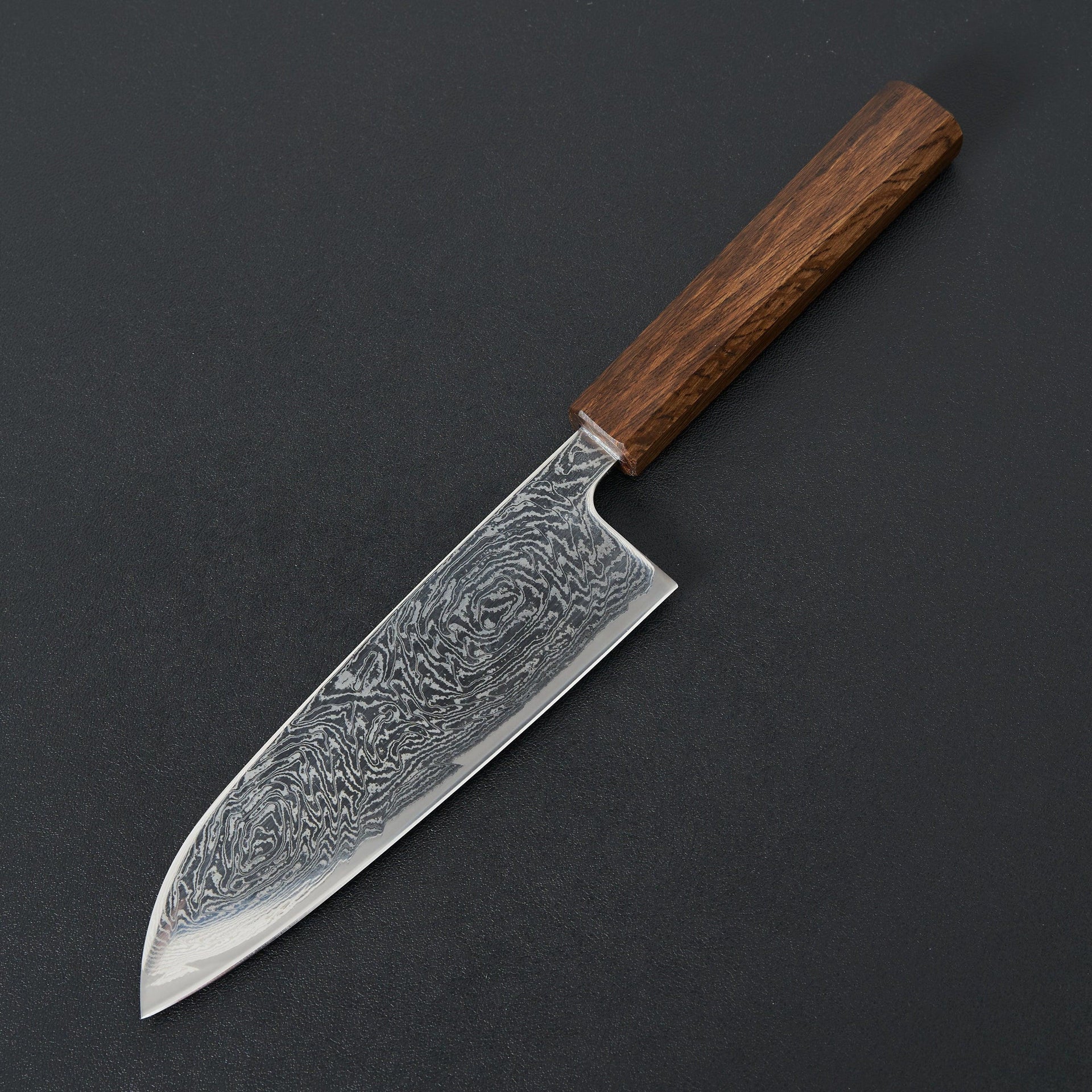 Tsunehisa Nami Damascus Santoku-Knife-Tsunehisa-Carbon Knife Co