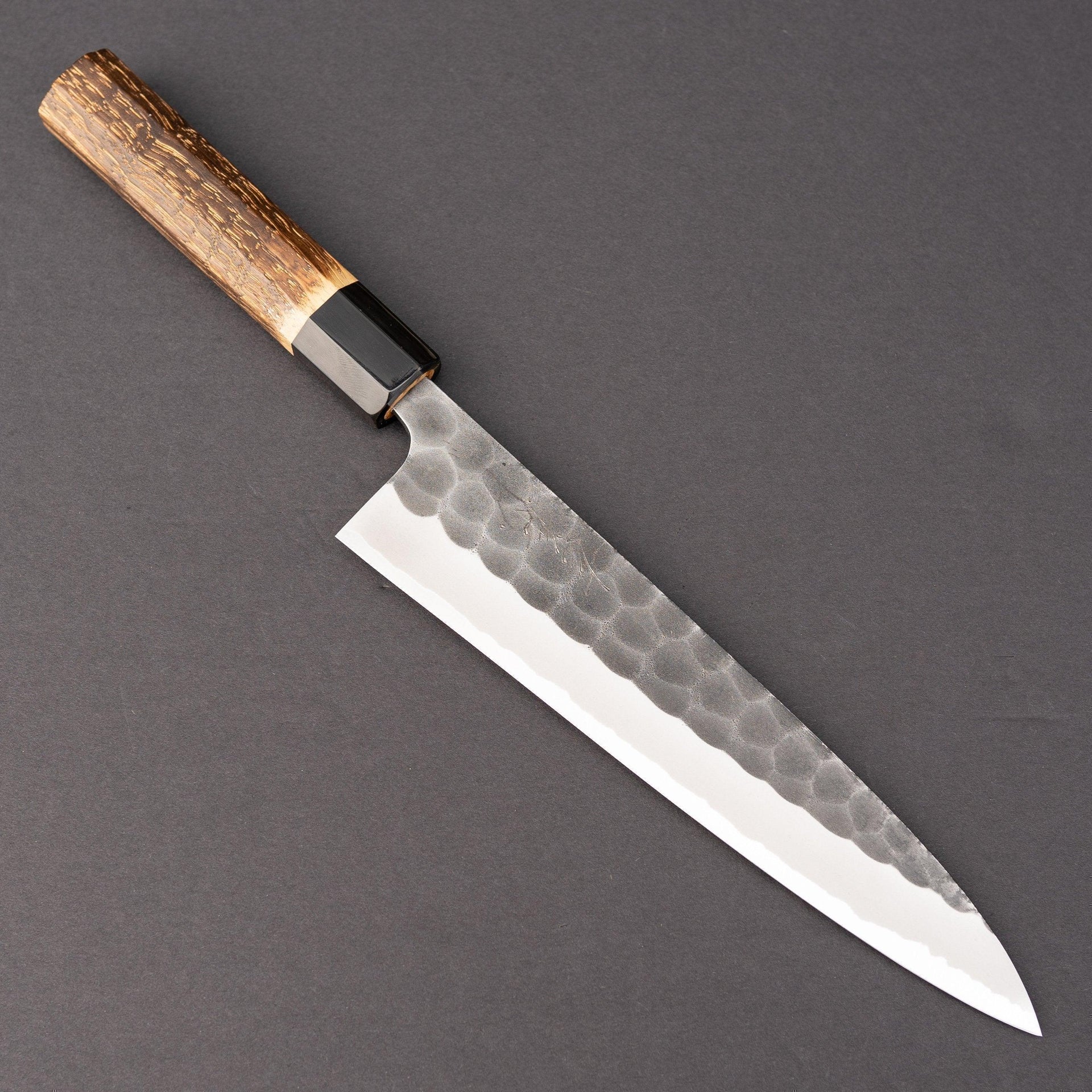 Yoshikane Kurouchi Tsuchime White #2 Gyuto 210mm Chestnut Handle-Knife-Yoshikane-Carbon Knife Co