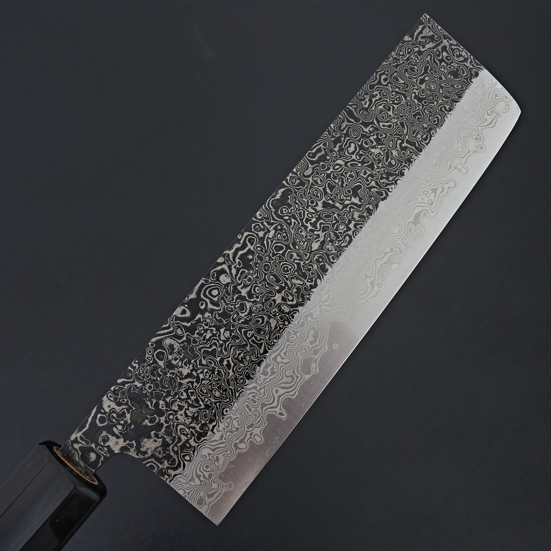 Yoshikane SLD Black Damascus Nakiri 165mm-Knife-Yoshikane-Carbon Knife Co