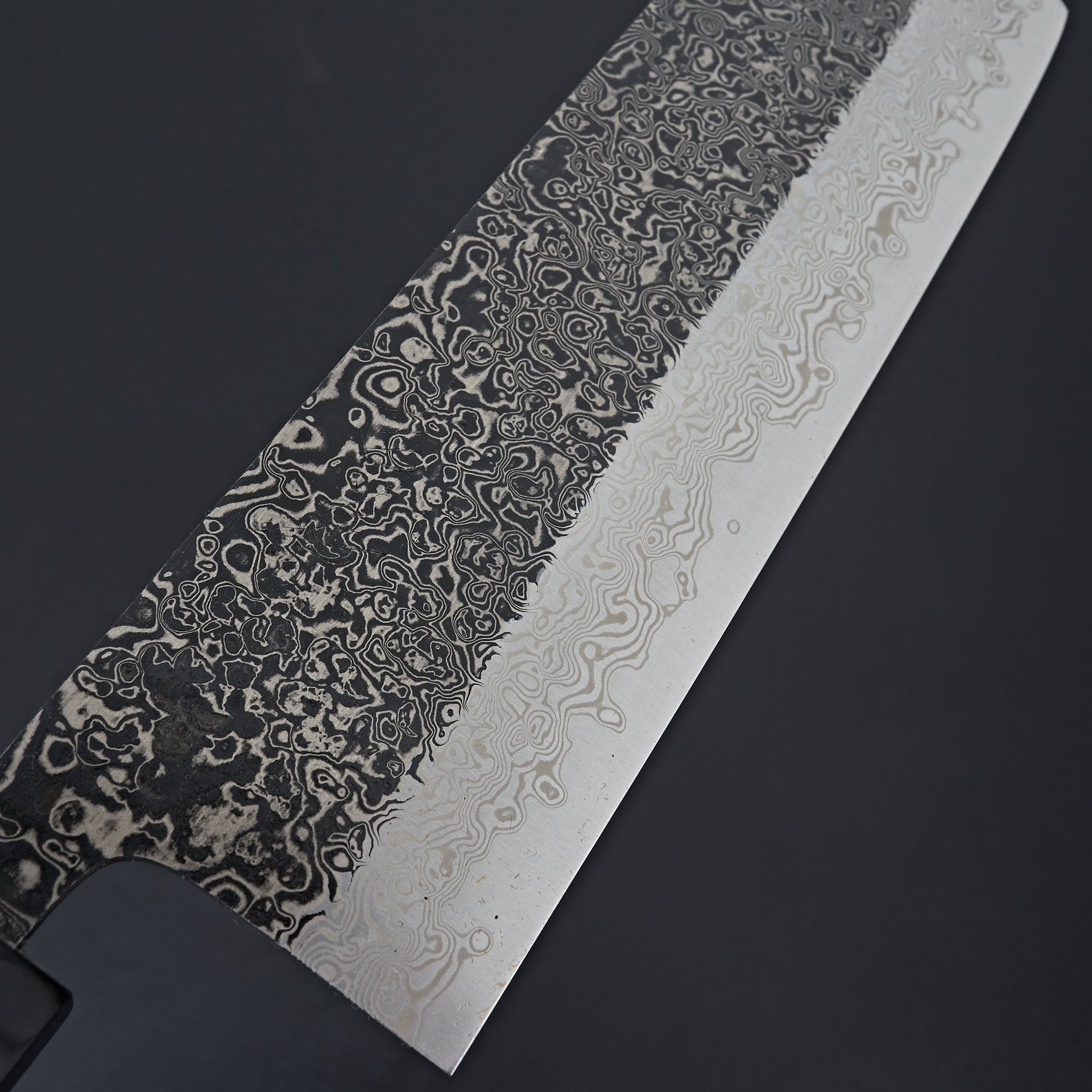 Yoshikane SLD Black Damascus Nakiri 165mm-Knife-Yoshikane-Carbon Knife Co