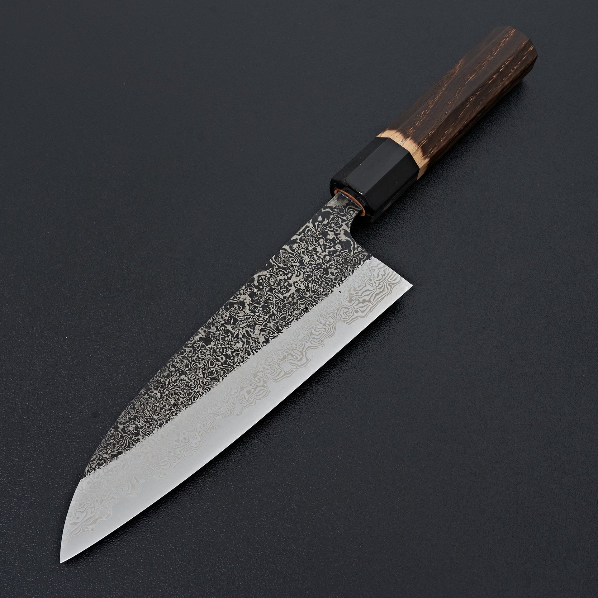 Yoshikane SLD Black Damascus Santoku 165mm-Knife-Yoshikane-Carbon Knife Co