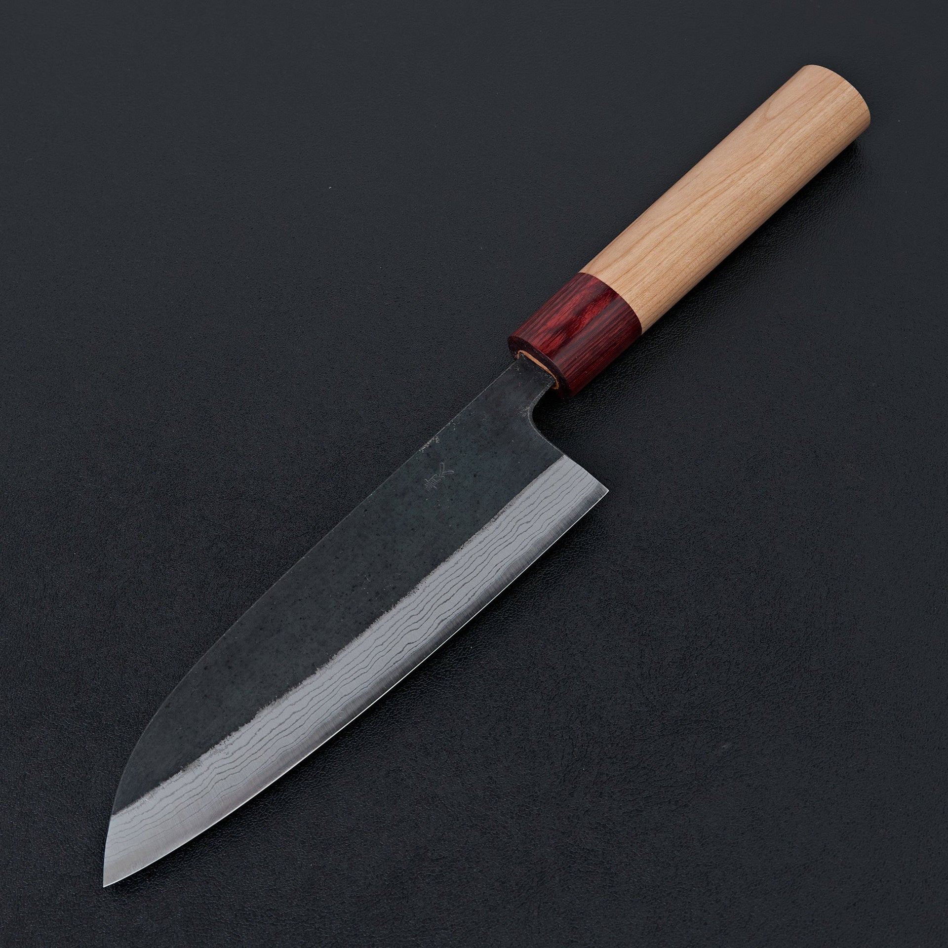 Muneishi Blue #2 Damascus Santoku 165mm-Knife-Muneishi-Carbon Knife Co