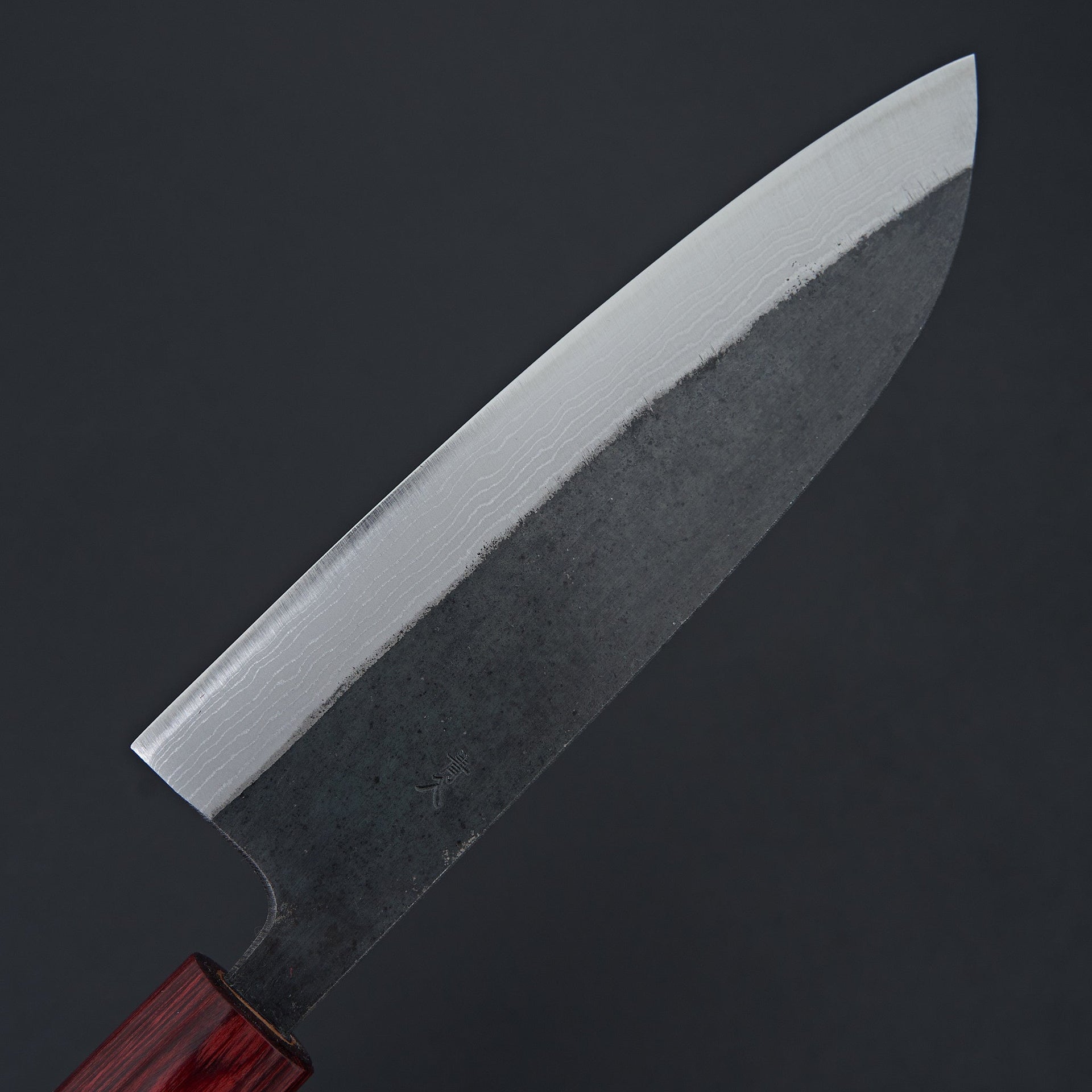 Muneishi Blue #2 Damascus Santoku 165mm-Knife-Muneishi-Carbon Knife Co