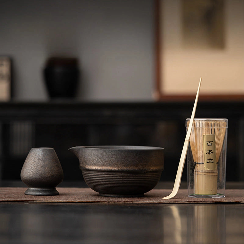 Matcha Set Gohobi Black Golden Thread 003
