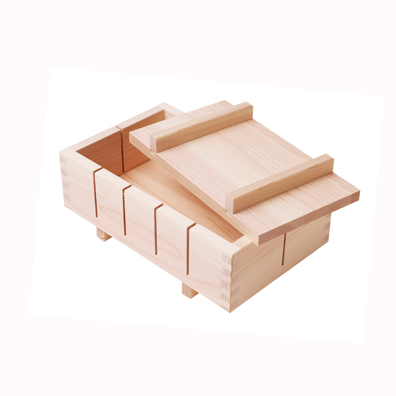 Oshizushi 24x15x8.5cm (10 Slots) Hinoki Cypress Sushi Press Mold
