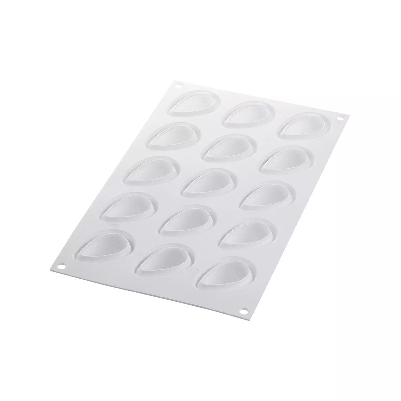 Silikomart Fragola 30 Mold 1.9” x 1.46”, 15 Cavities