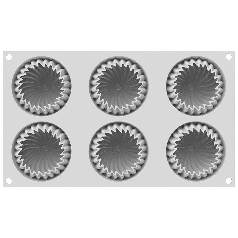Silikomart Miniwave Mold 73mm, 6 Cavities