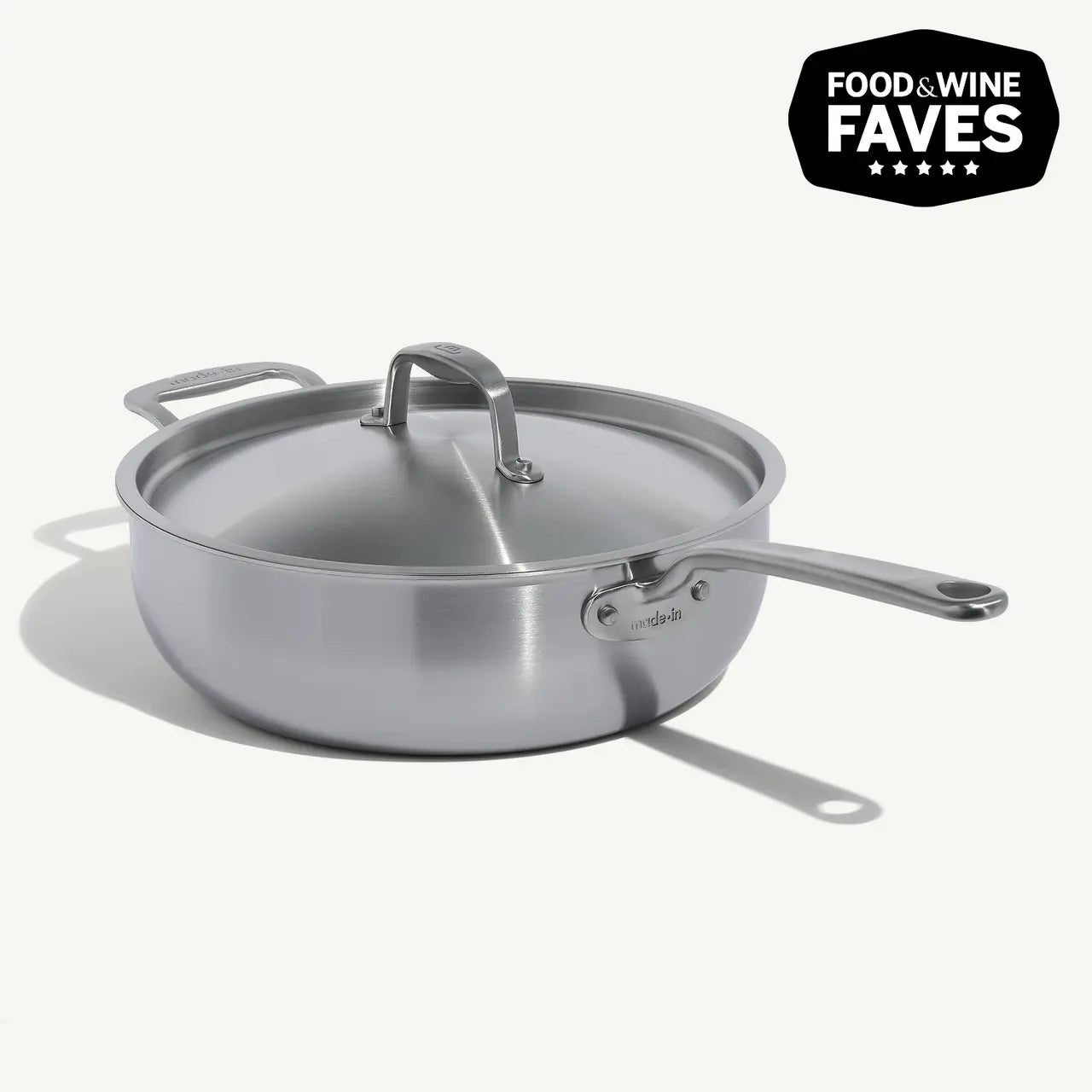 Made In® Stainless Clad Saucier with Lid 5 QT